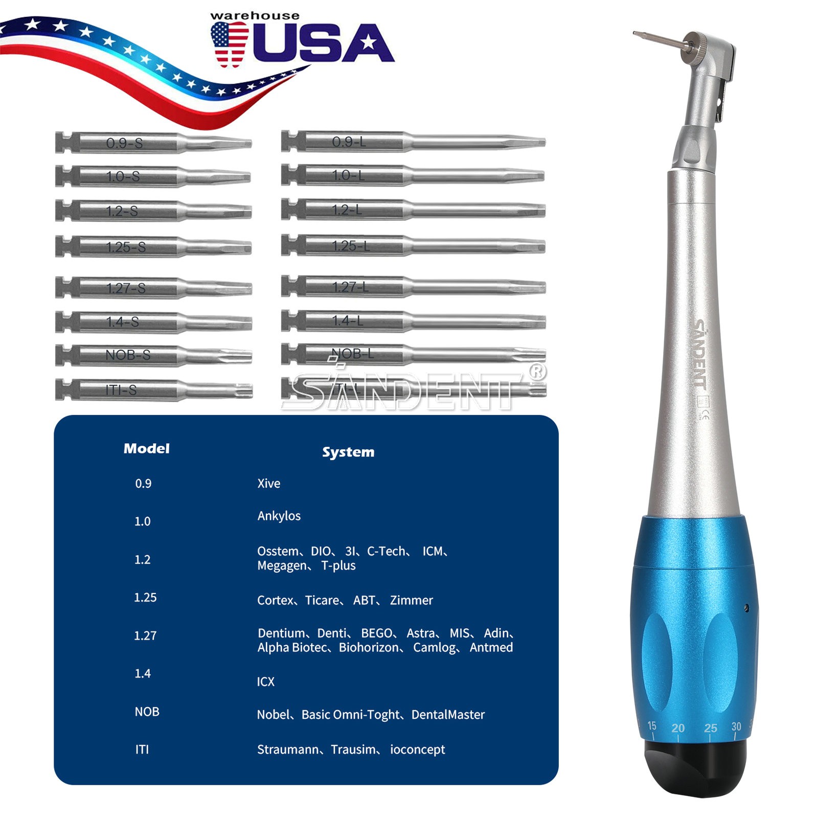 1:5 Dental Fiber Optic LED Increasing Speed Handpiece E-type Inner Contra Angle