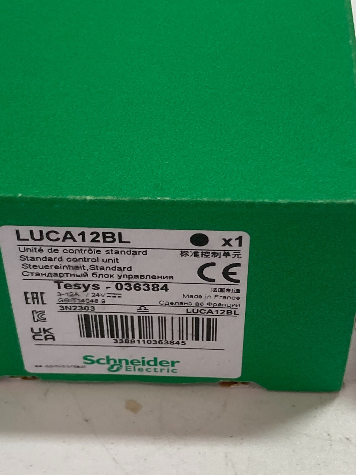 SCHNEIDER LUCA12BL STANDARD CONTROL UNIT CL10 3 PHASE 3-12A 24VDC NIB