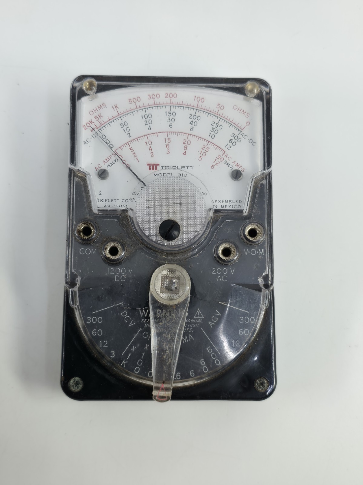 ​Vintage Triplett Model 310 Type 5 VOM Analog Multimeter With Leather Case