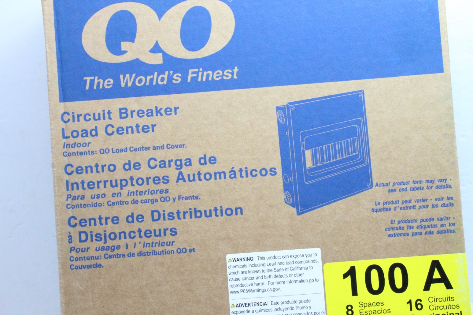 QO816l100SCP Square D Circuit Breaker Load Center- 100A- 8 Spaces- 16 Circuits