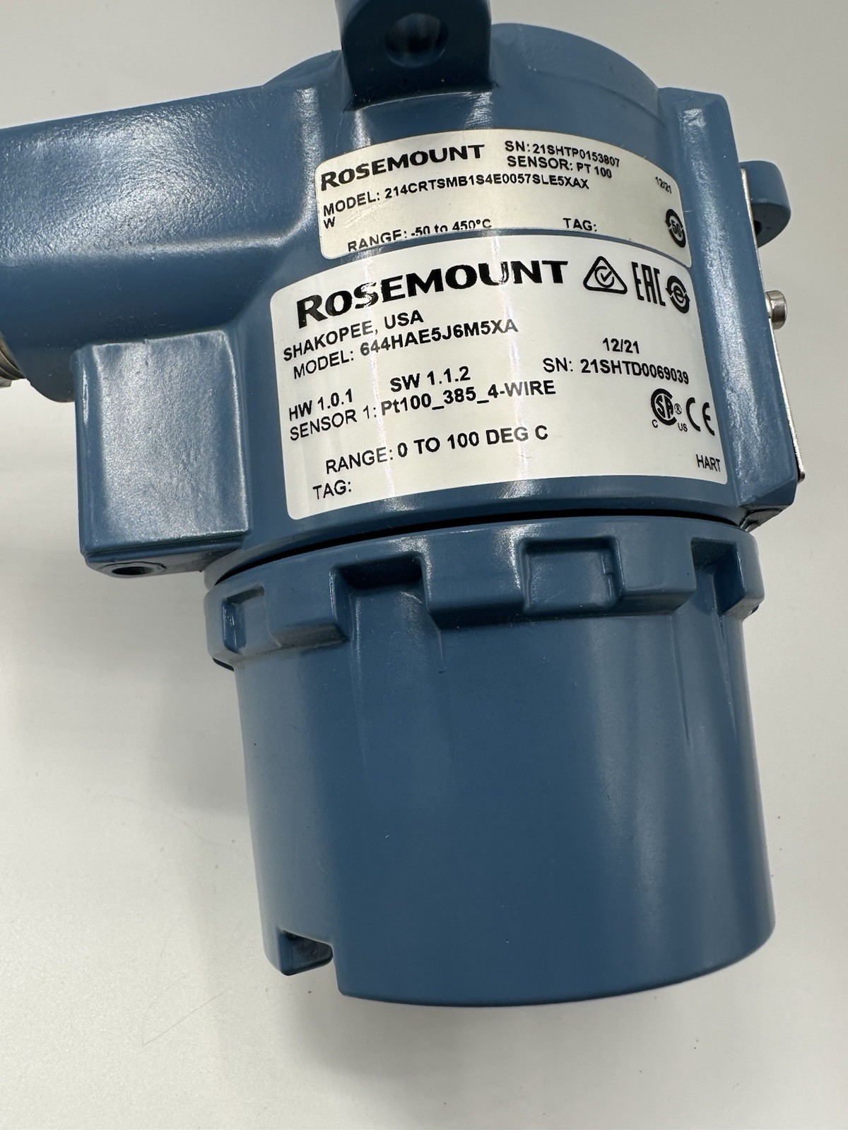 Rosemount 644 Temperature Transmitter Assembly 214C PT 100 0-100 DEG C 4-20Ma