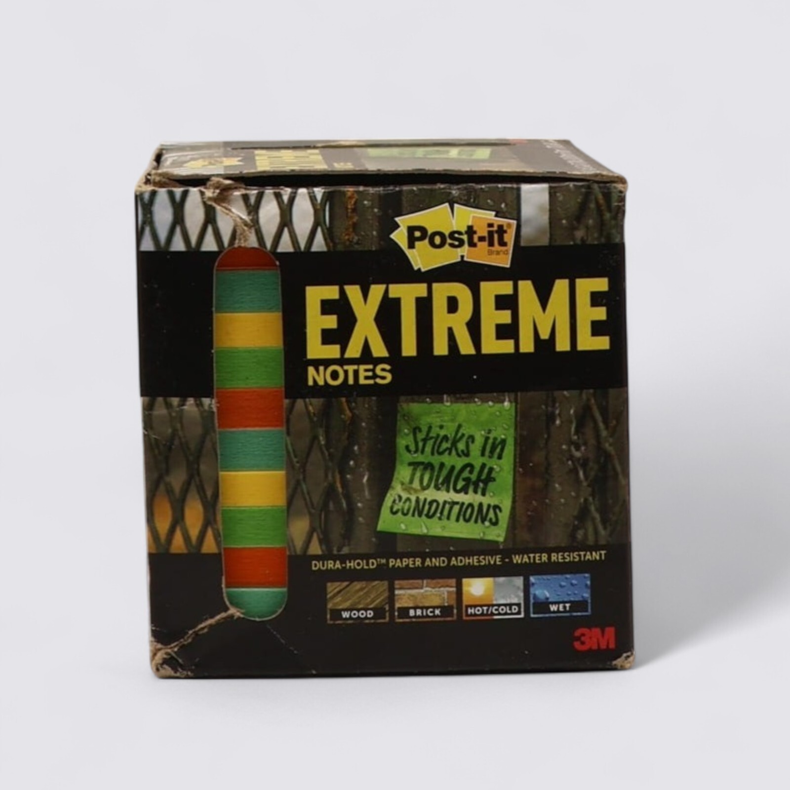 Post-it Extreme Water-Resistant Self-Stick Notes Multi-Color 3×3. 12 Pads. 540