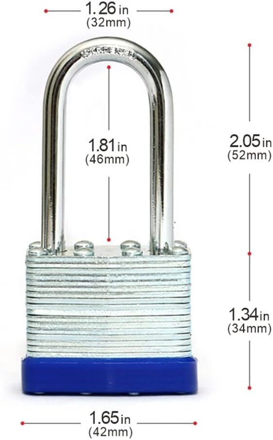 Lot of 10 Piece 40mm Laminated Pad Locks Keyed the Same Alike Wholesale