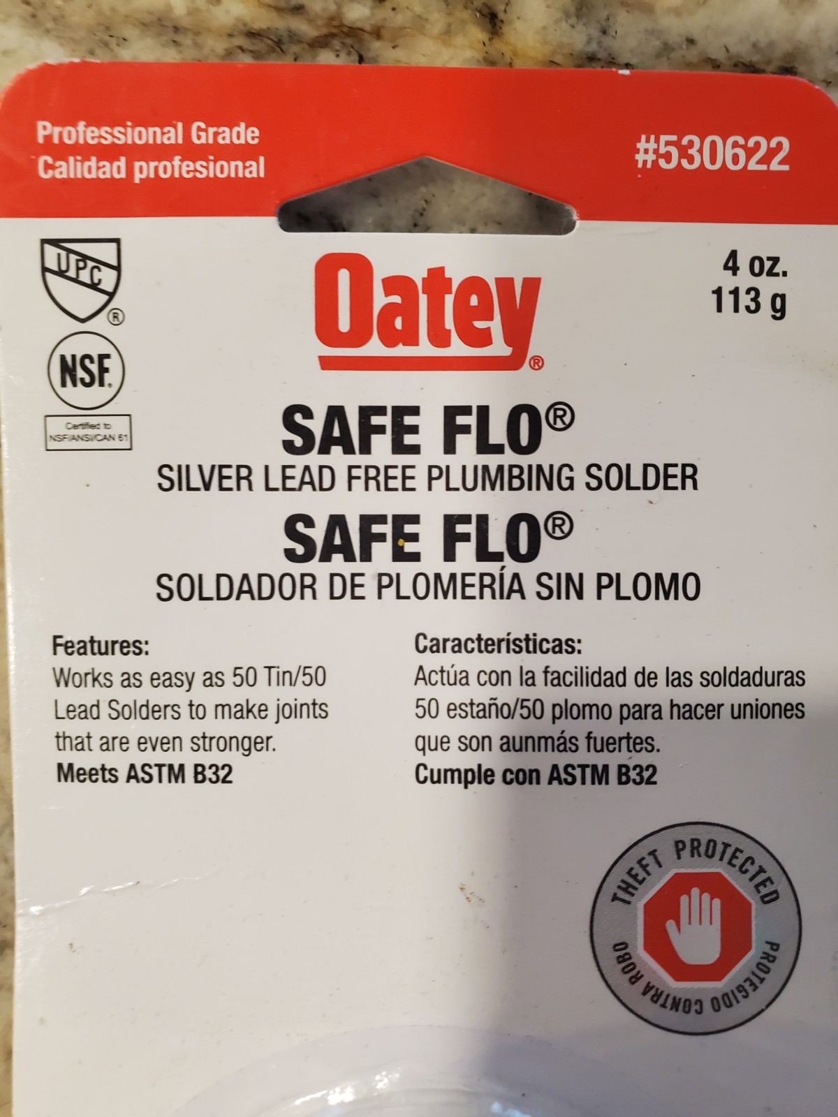 Oatey Safe Flo Lead-Free Plumbing Wire Solder Silver (4 oz) EXCELLENT!!!