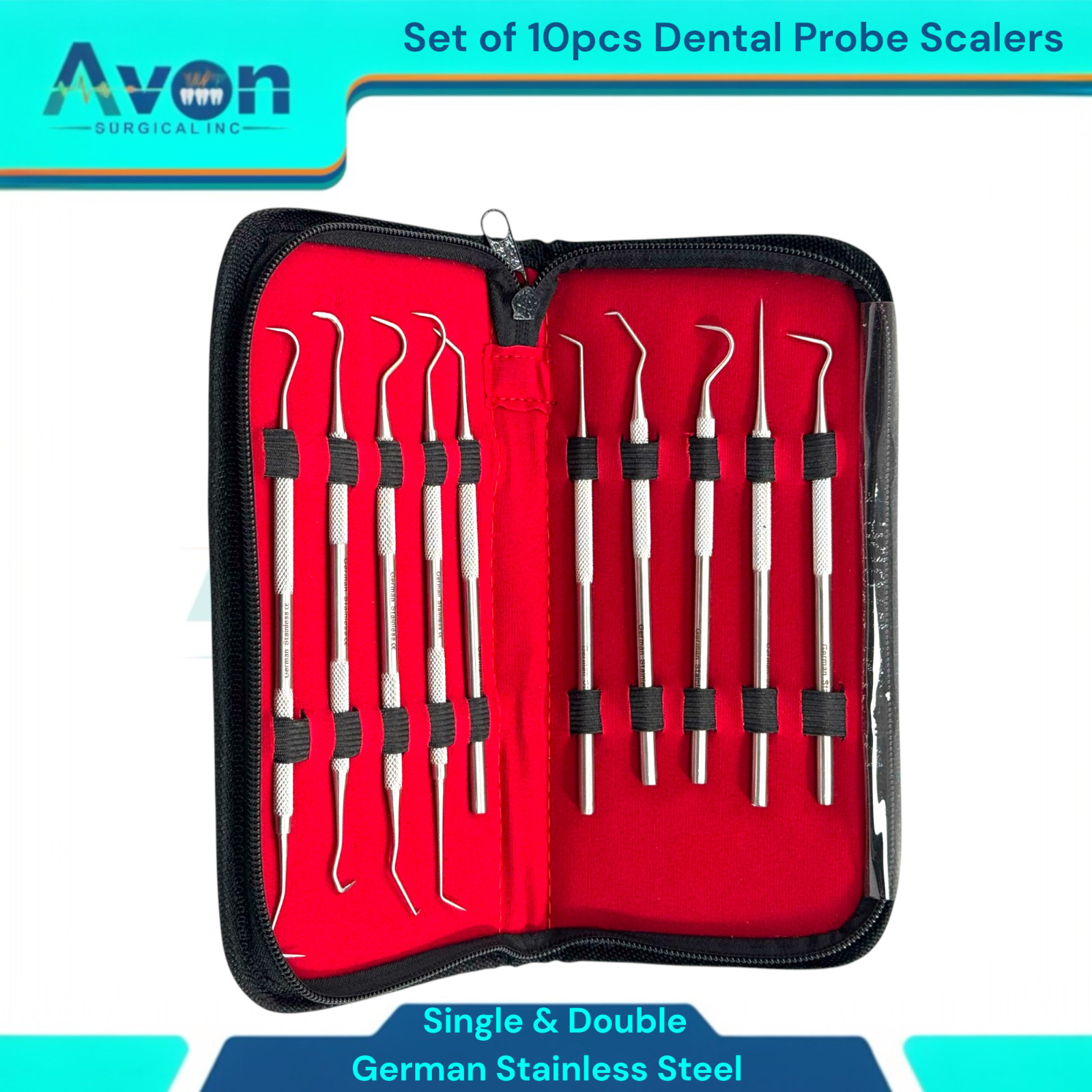 Single & Double Ended Scaler Picks – Precision Dental Hygiene Probes – 10 Pack