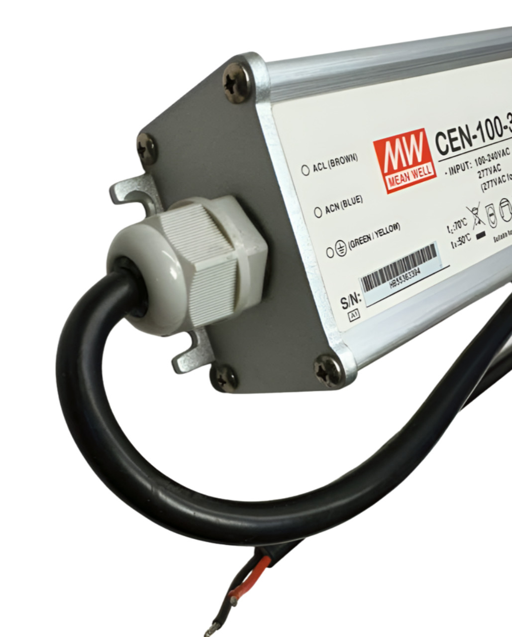 Mean Well CEN-100-36 Class 2 Power Supply, 100-240VAC 1.4A, 277VAC 0.5A