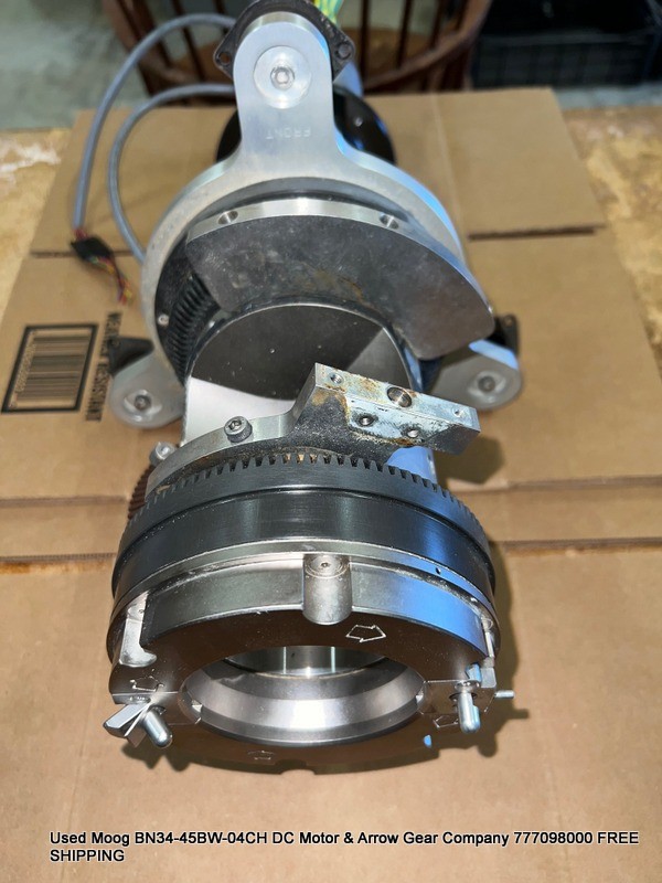 Used Moog BN34-45AG-04CH DC Motor & Arrow Gear Company 777098000 FREE SHIPPING