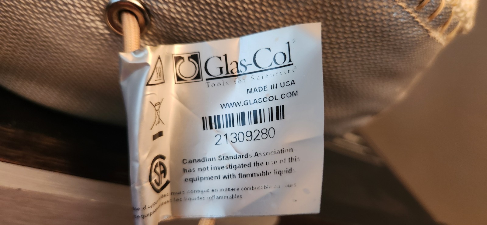 Glas-Col 0414 5 L 600W 100A 115V Fabric Heating Mantle Round Bottom Flask PARTS
