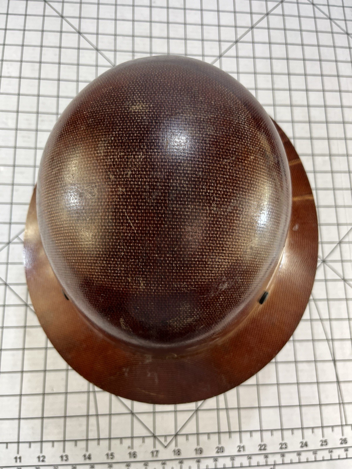 Vintage MSA Skullgard Hard Hat Full Brim Phenolic Resin Fiberglass Safety Helmet