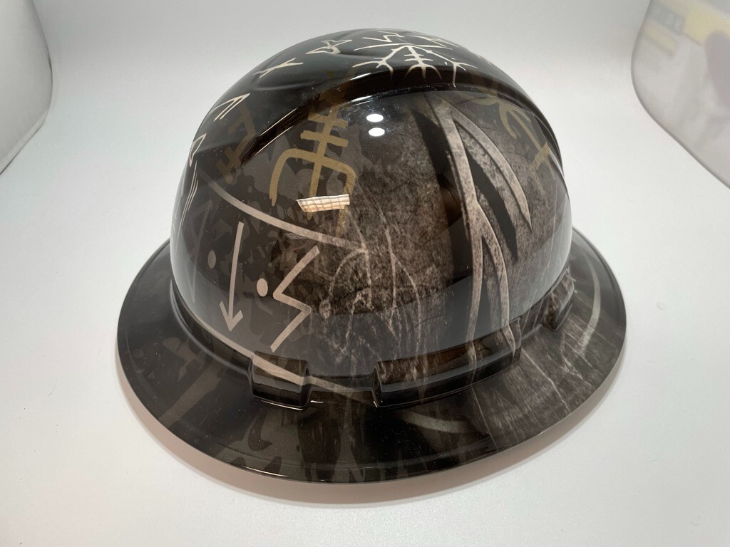 New Full Brim Hard Hat Custom Hydro Dipped Viking. Free Shipping