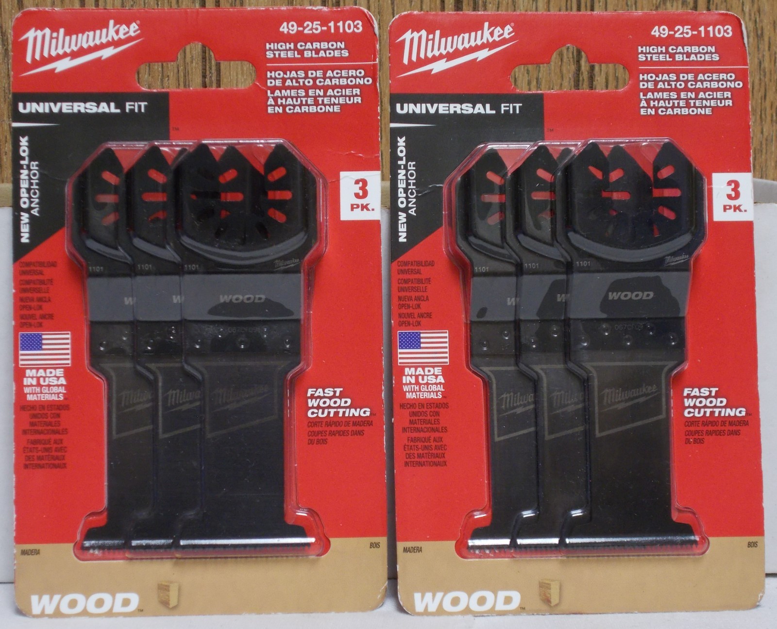 Milwaukee 49-25-1103 Oscillating Wood Blade Kit 3 Pack (Lot Of 2)