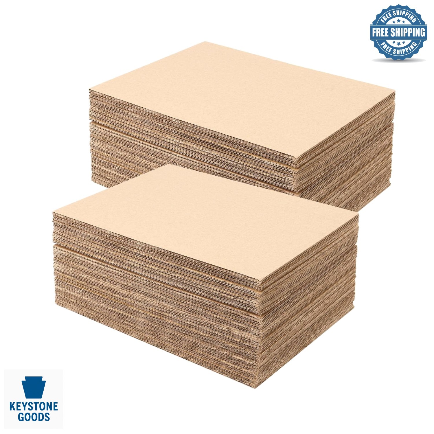 200 Pack Brown Corrugated Cardboard Sheets – Flat, Durable, Multi-Use for Cra…