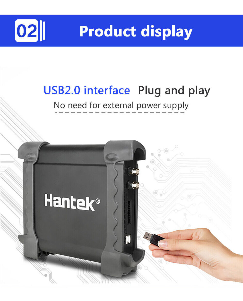 Hantek 8 Channels Generator 1008C Automotive Diagnostic USB Digital Oscilloscope