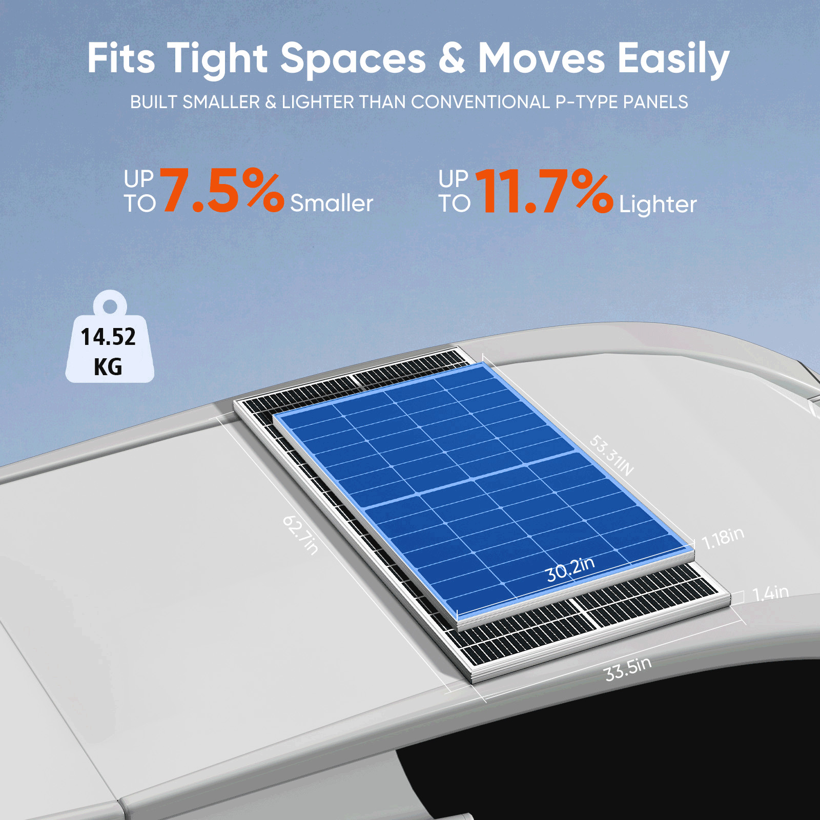 350W Mono Solar Panel 25.2% High Efficiency Farm Home Shed Rooftop On/Off Grid