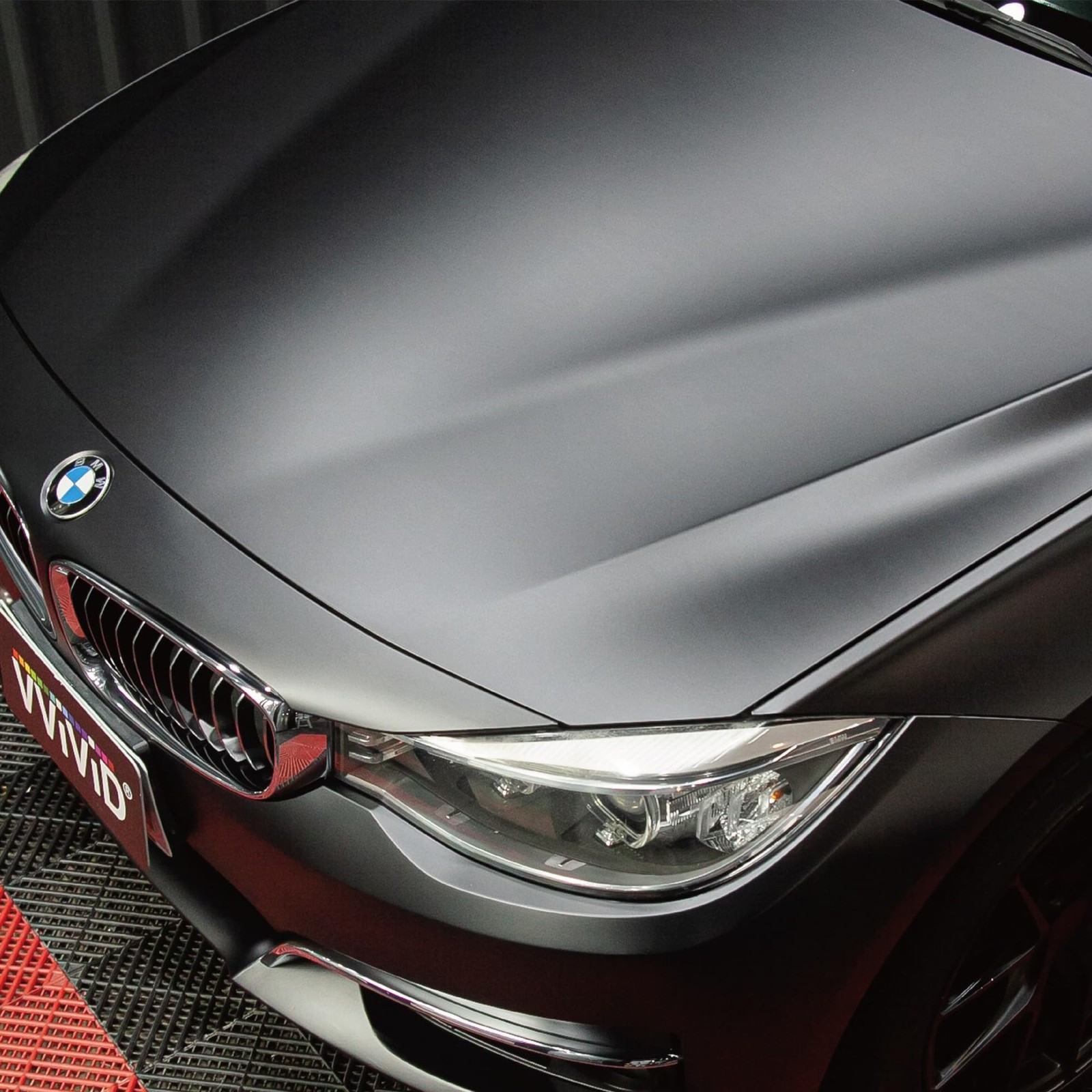 VViViD+ Matte Metallic Black Premium Vinyl Wrap (1ft x 5ft) 1ft x 5ft
