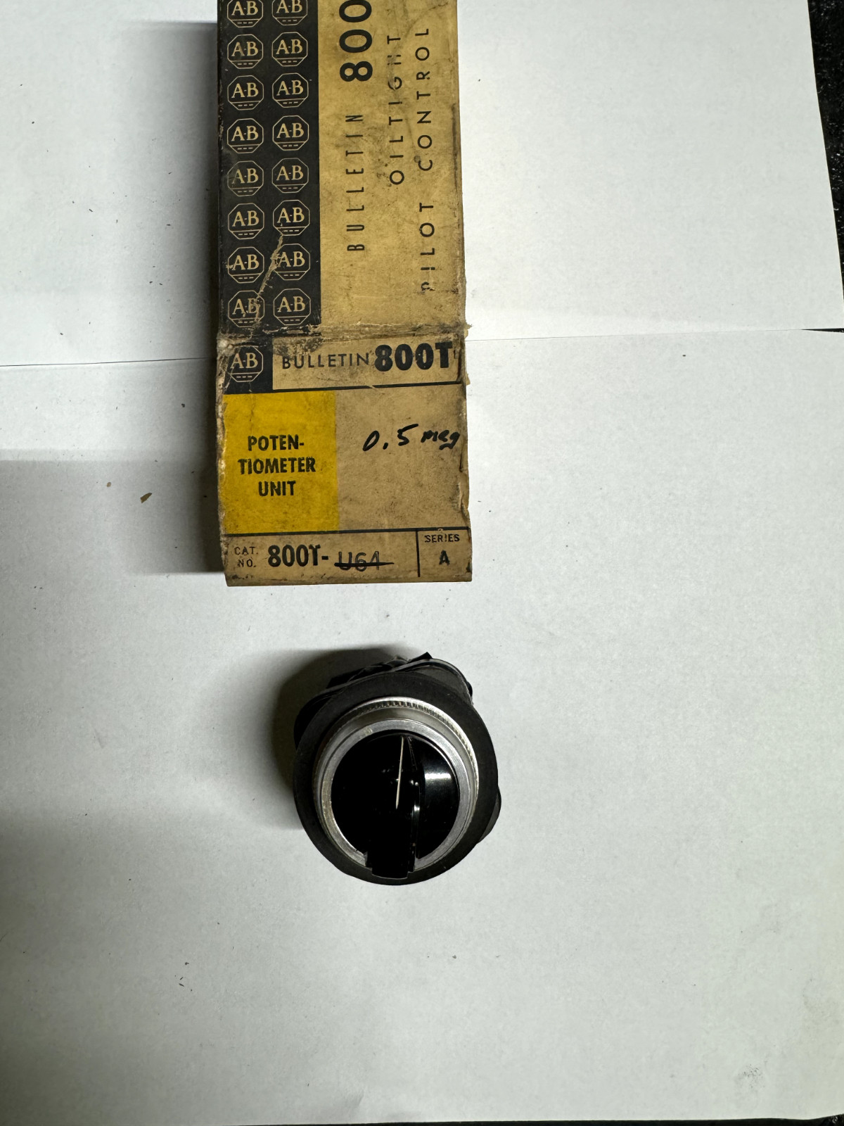Allen Bradley 800T-U55 Potentiometer Unit – New Old Stock