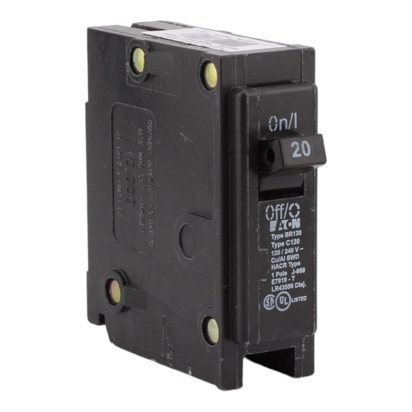 LOT OF 10 NEW Eaton BR120 Plug In Type BR Circuit Breaker 1 Pole 20 Amp
