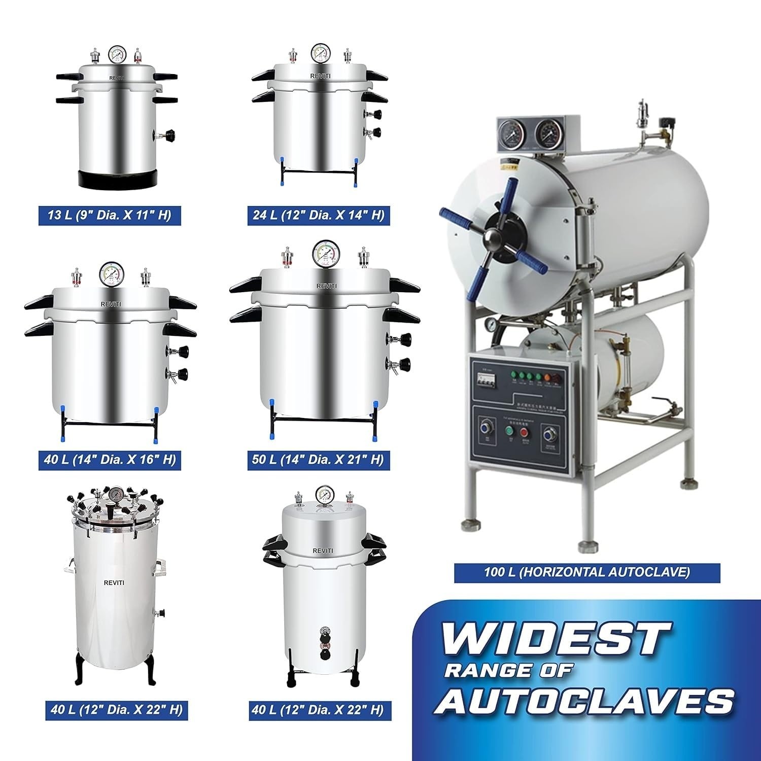 39L Heavy-Duty Medical Autoclave Sterilizer with Timer | Copper Heating Element