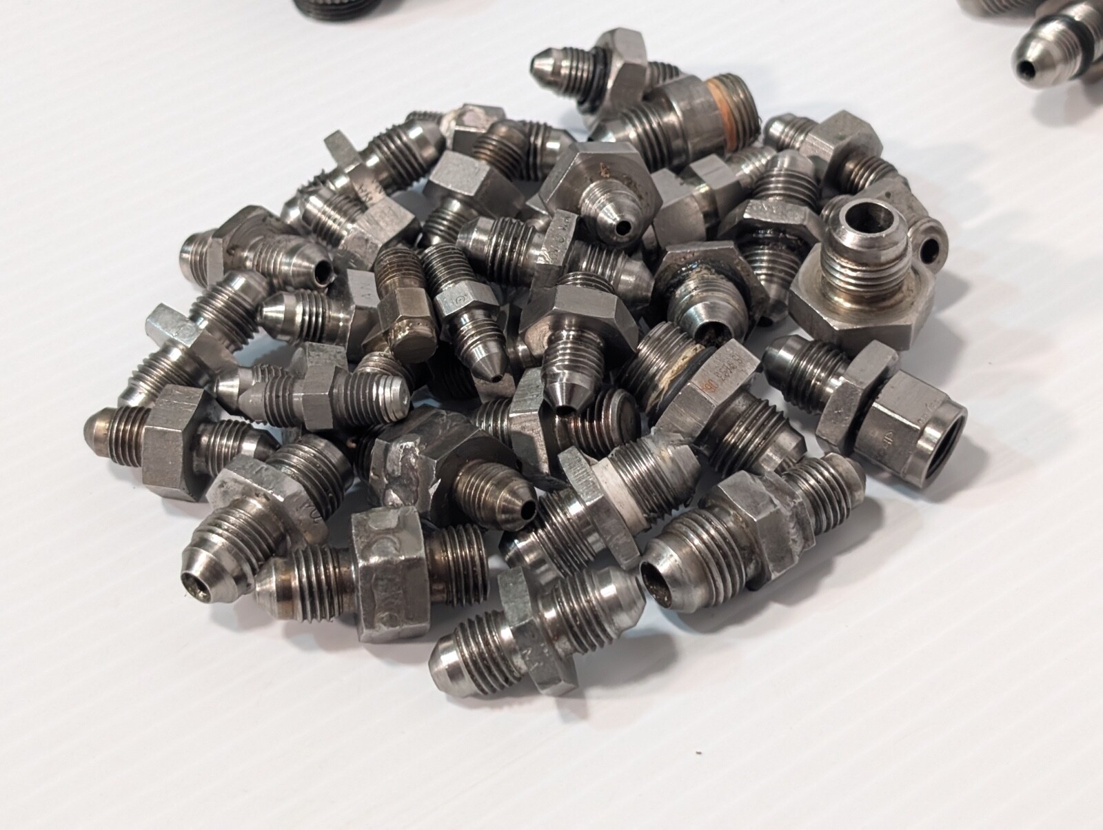 Mixed Lot of Steel Hose Fittings, Swivel Elbows, Universal, Flared Tube & more
