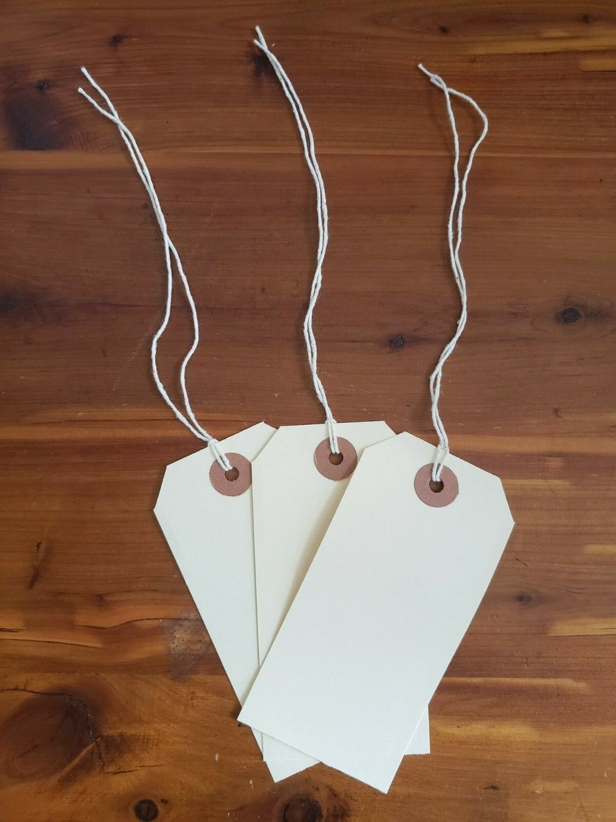 Manila Tags w/ String Shipping Hang Label Pre Strung Scrapbook Size 1 2 3 4 5 6