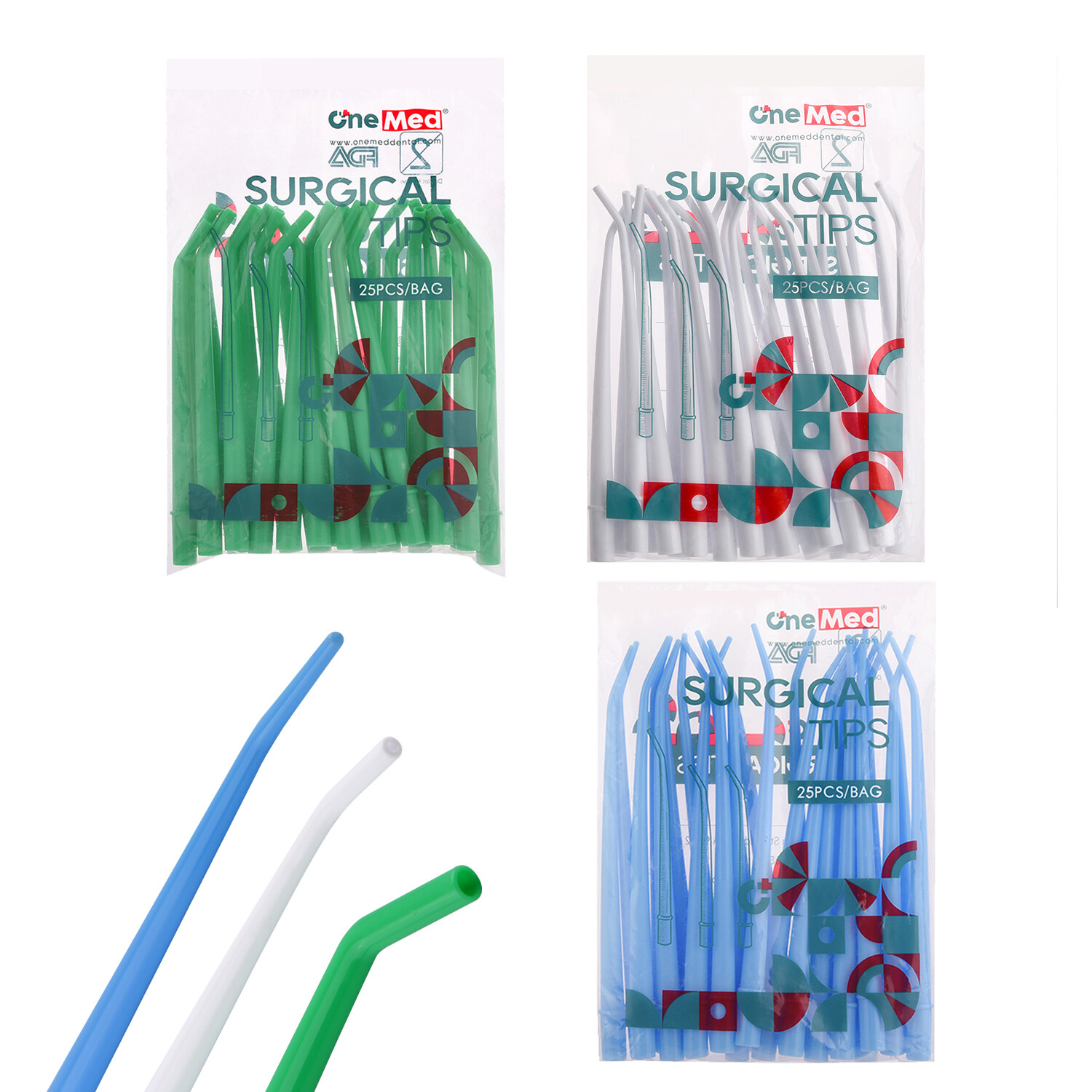 Surgical Aspirator Tips Dental Aspirating Saliva Suction Tip , 200pcs(8 Bags)