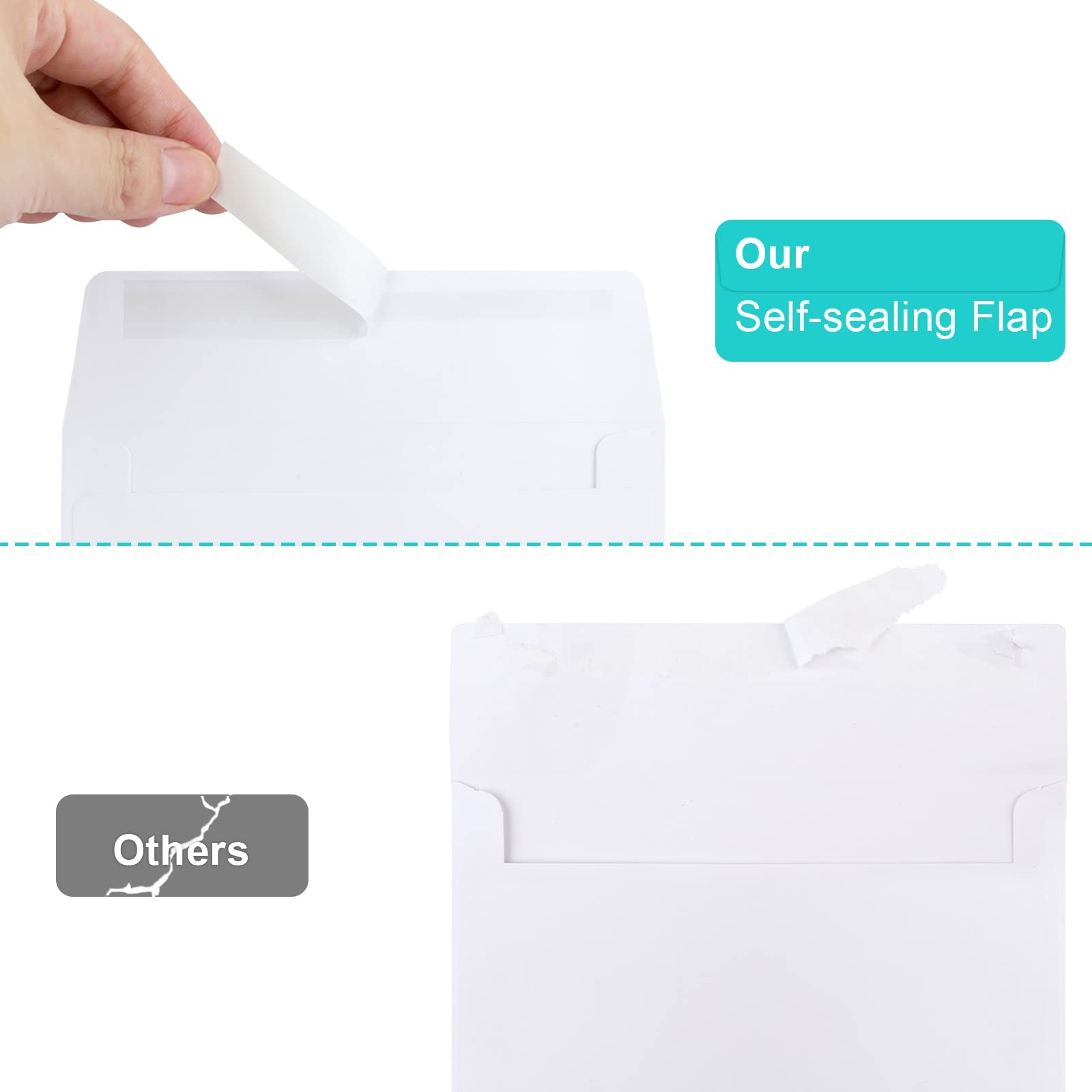 70 Packs Invitation Envelopes, A2 Envelopes White, (4.375×5.75in), White