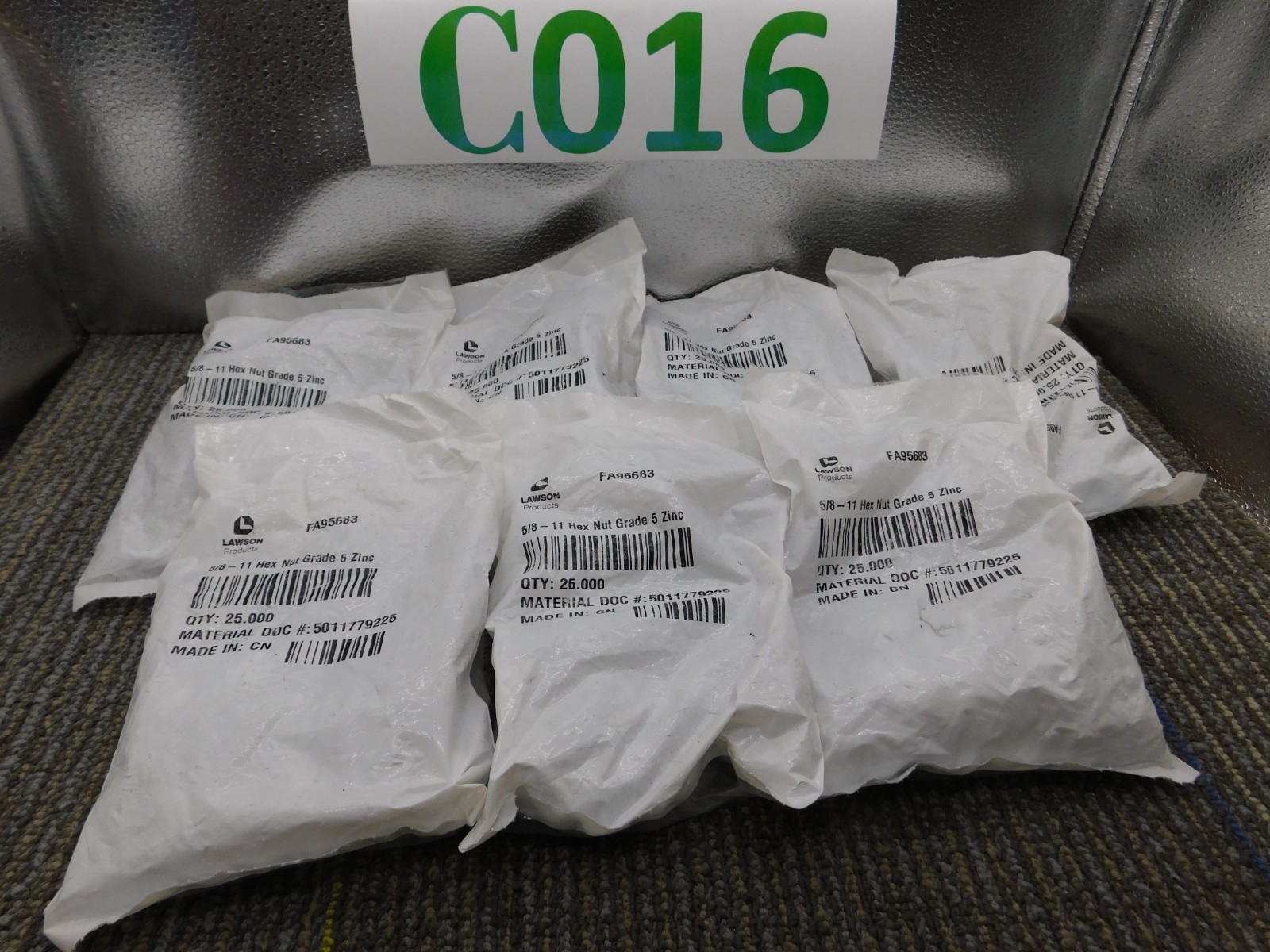 7 x BAG OF 25 | FA95683 Hex Nut Grade 5 Zinc Finish Steel 5/8-11 B06XC6F87P