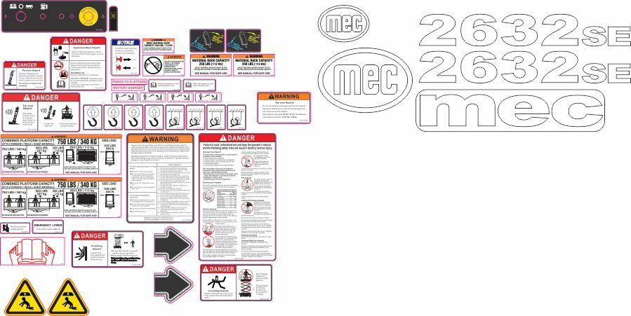 MEC 2632SE Aftermarket Decal Kit, Complete High Quality Decals