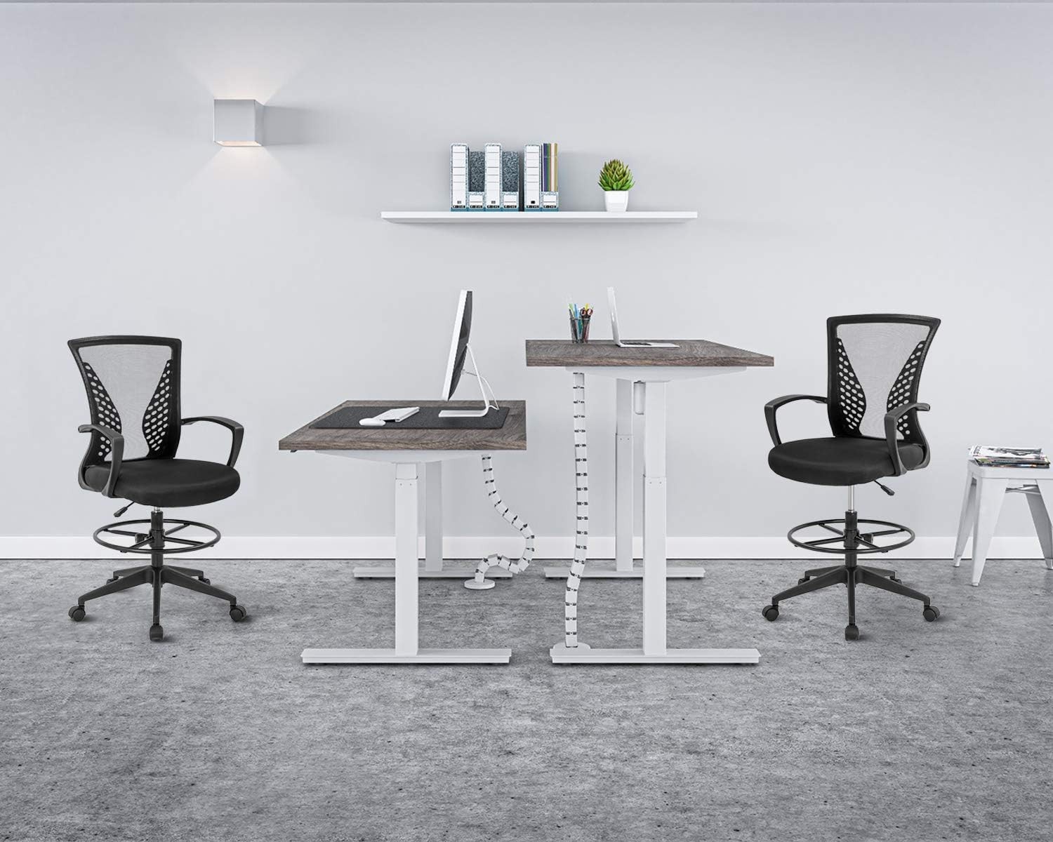 Ergonomic Drafting Chair with Adjustable Height & Mesh Back for Ultimate Comfort