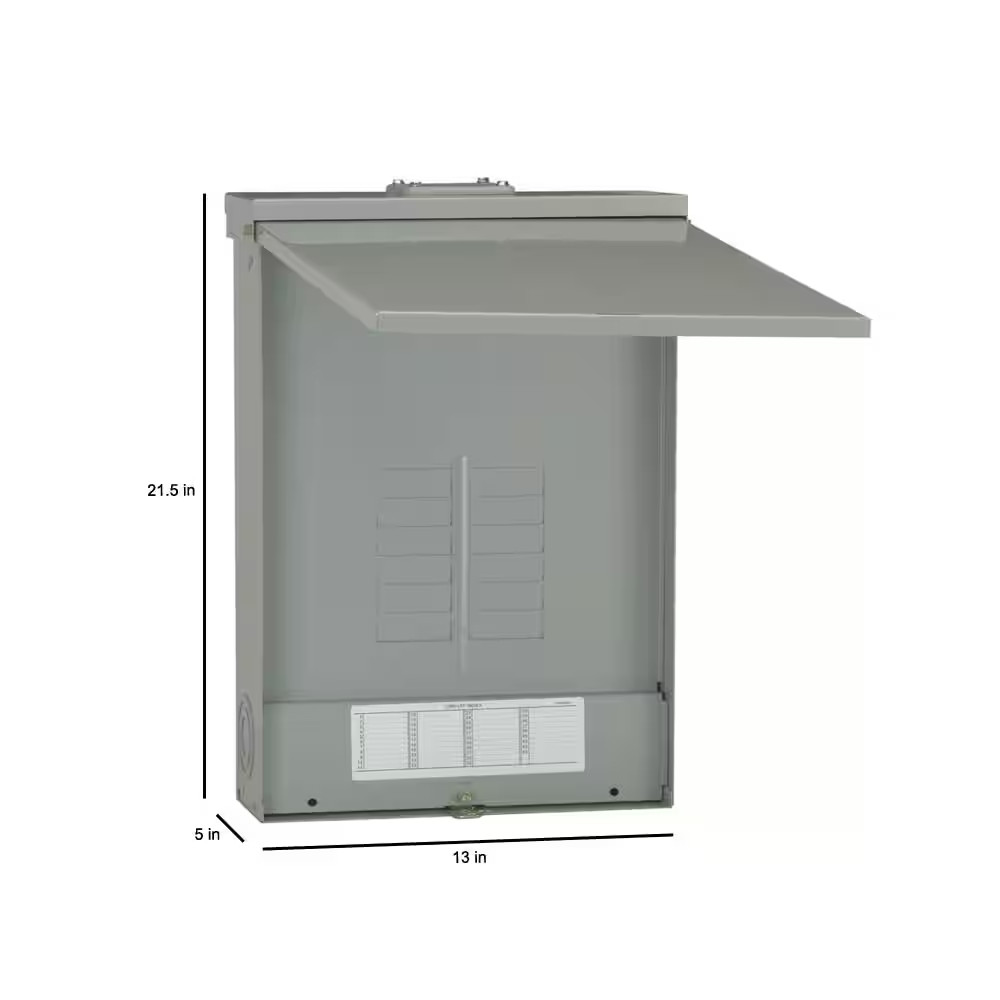 NEW 125 Amp 12-Space 3-Phase Outdoor Main Lug Circuit Breaker Panel Weatherproof