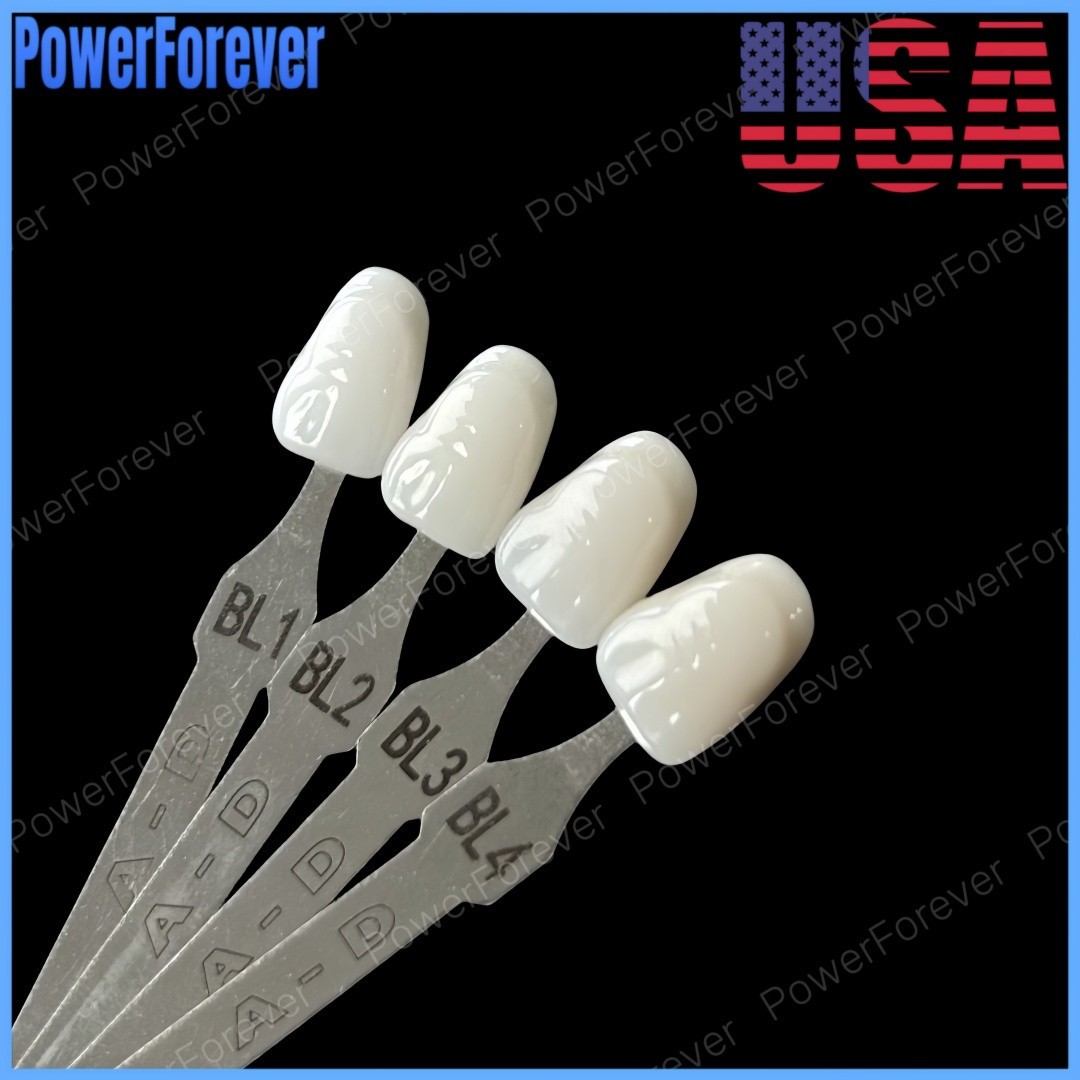 Dental 4 Colors Bleached Shade Guide Bleach Chart Teeth Whitening Based Vita A-D
