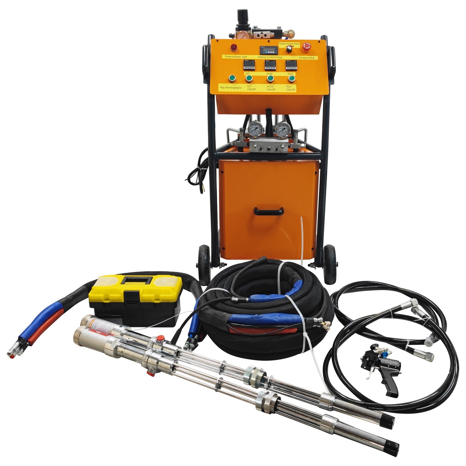 110V Polyurethane Foam Spray Insulation Machine W/ Full Parts 5-9L Spraying Flow