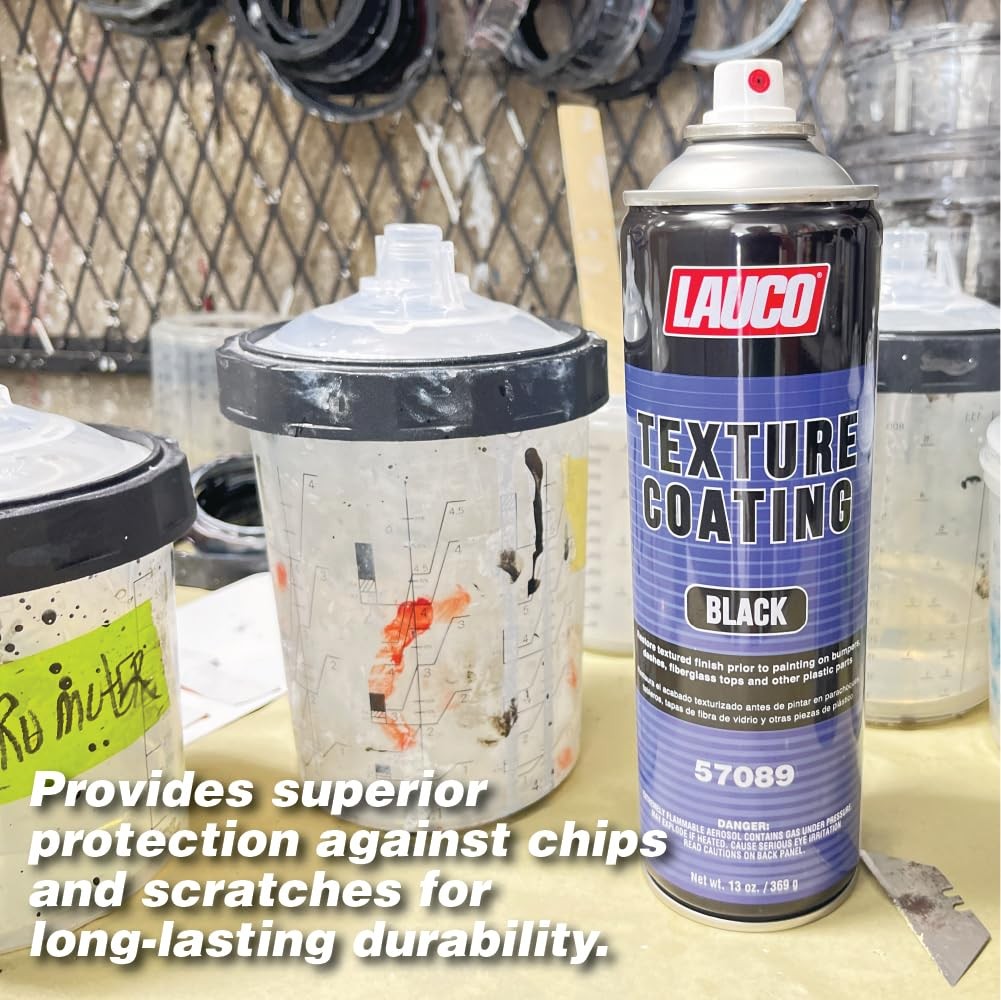 LAUCO Texture Coating Black 13 oz Aerosol Spray, Professional Automotive Trim