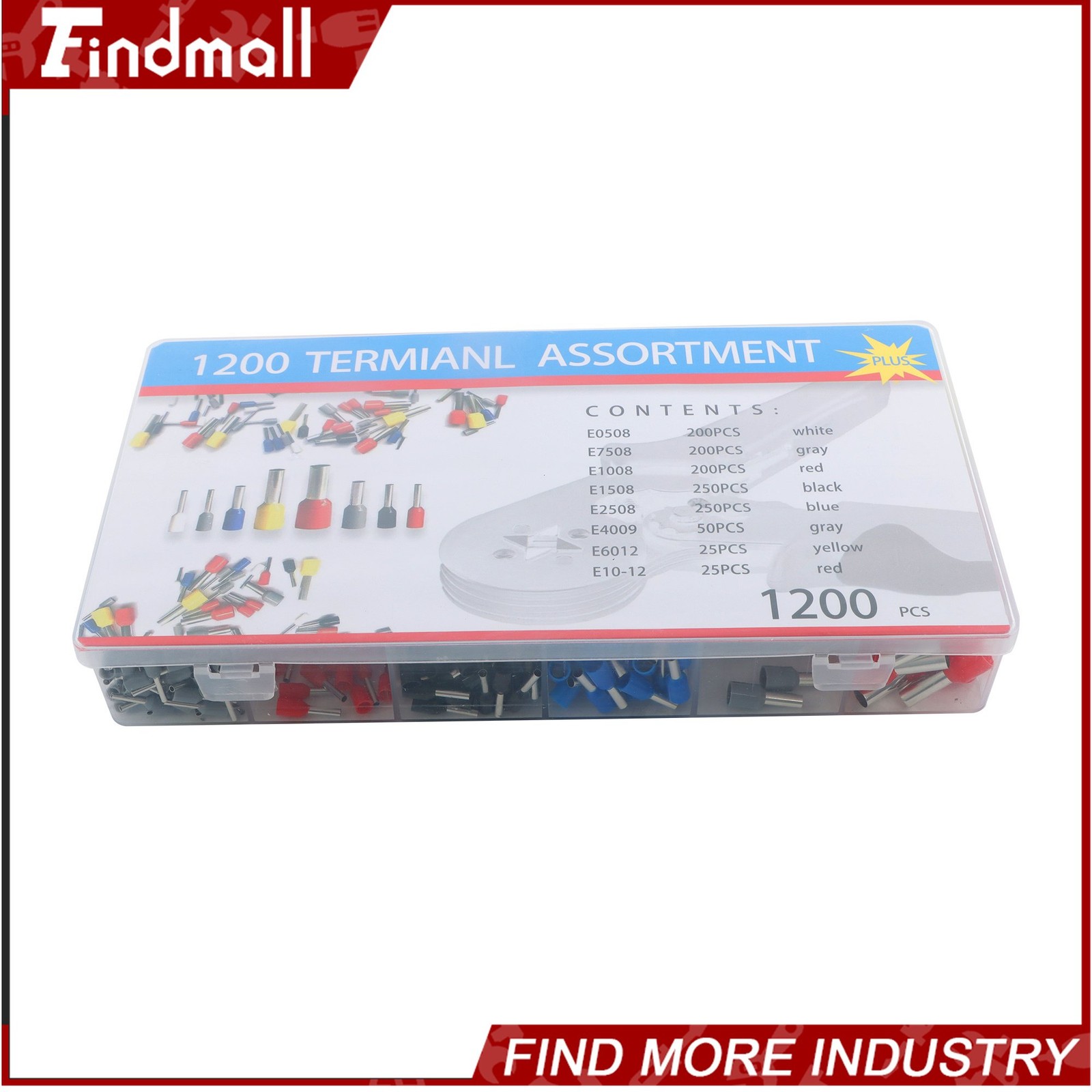 Findmall Self-Adjustable AWG 23-7 Ferrule Crimping Tool Kit W/ 1200Pack Ferrules
