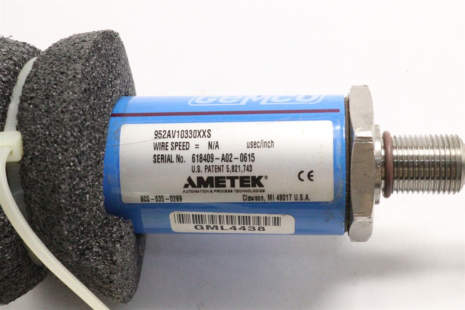 AMETEK BLUE OX GEMCO LINEAR DISPLACEMENT TRANSDUCER 952AV10330XXS