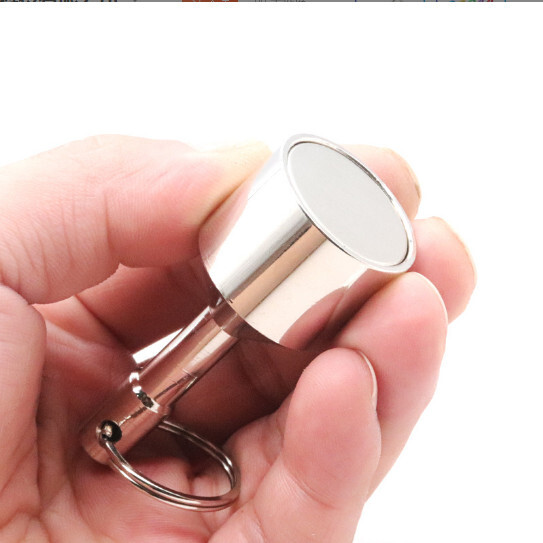 2PCS Keychain Neodymium Magnet for Testing Brass Gold Silver Coins Ferrous Metal