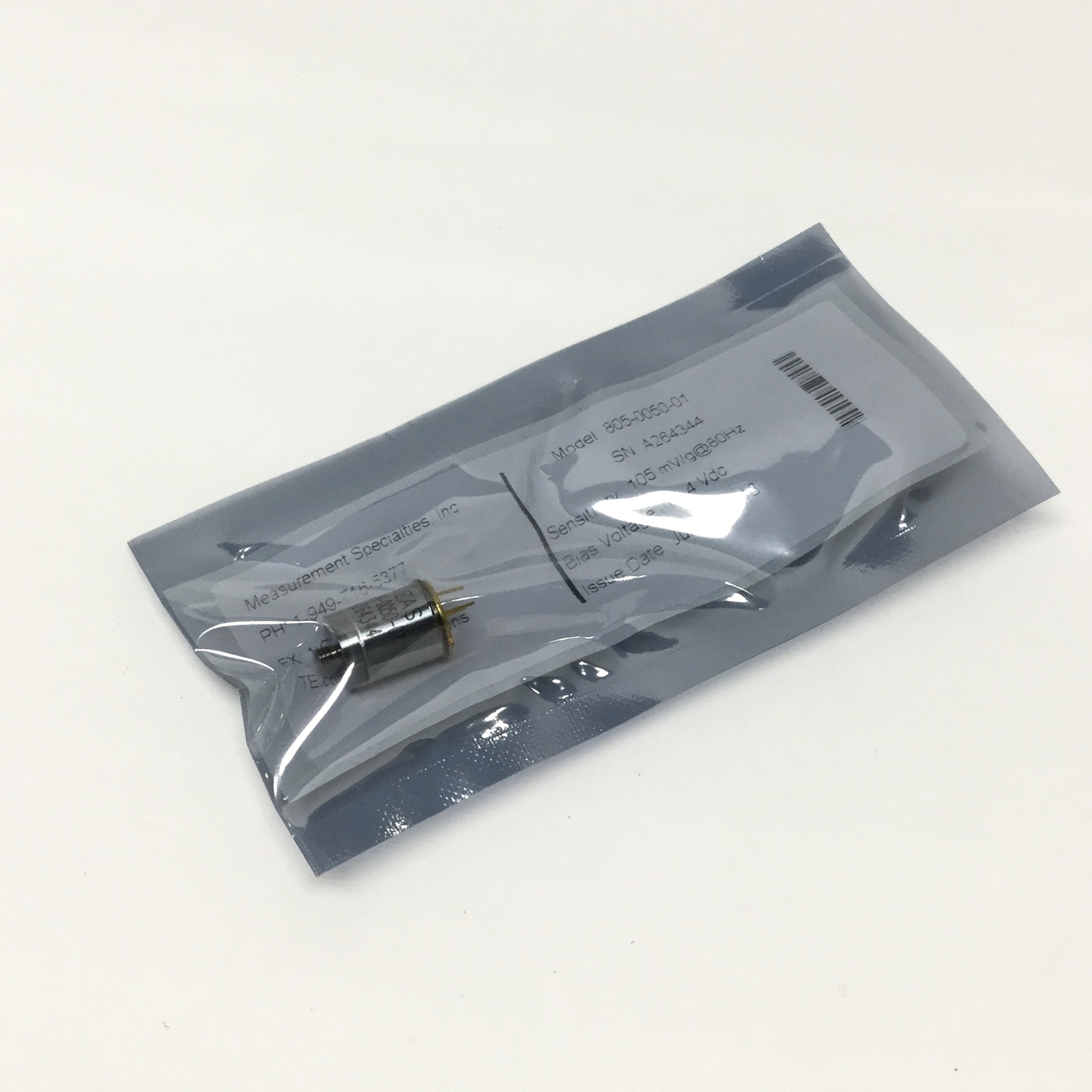 Measurement Specialties 805-0050-01 Piezoelectric Accelerometer, 1-8000Hz, ±50g
