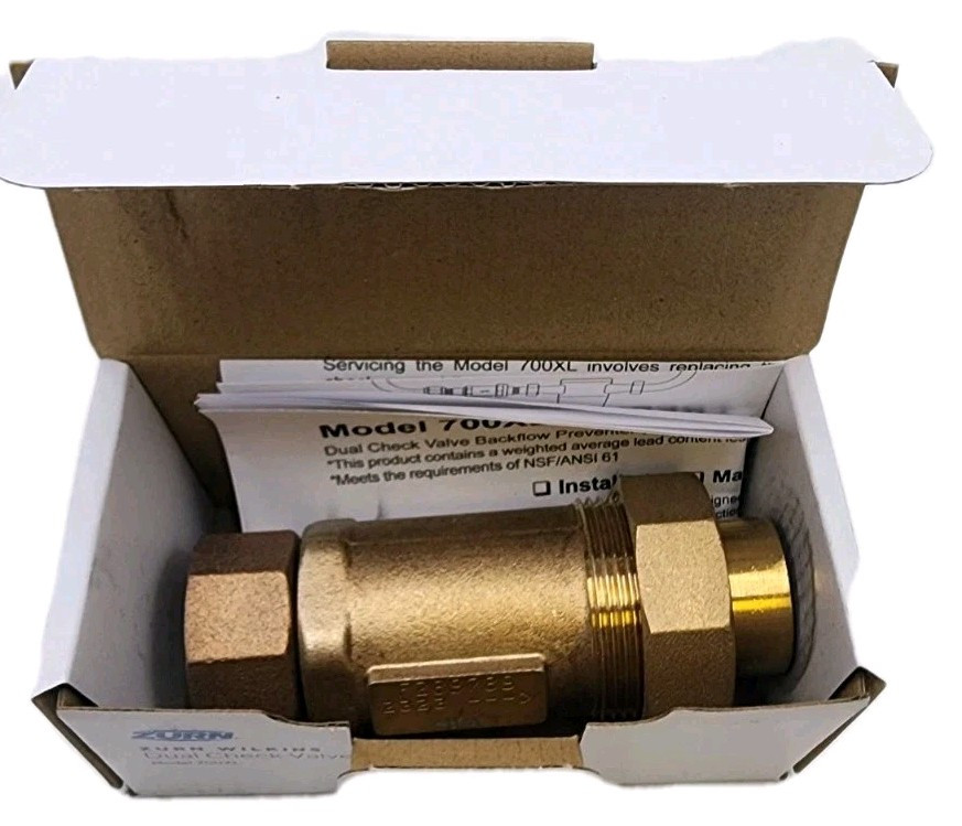 Zurn Wilkins 1UFMX34UF-700XL Dual Check Valve Outlet 3/4″ FNPT / Inlet 1″ FMTC
