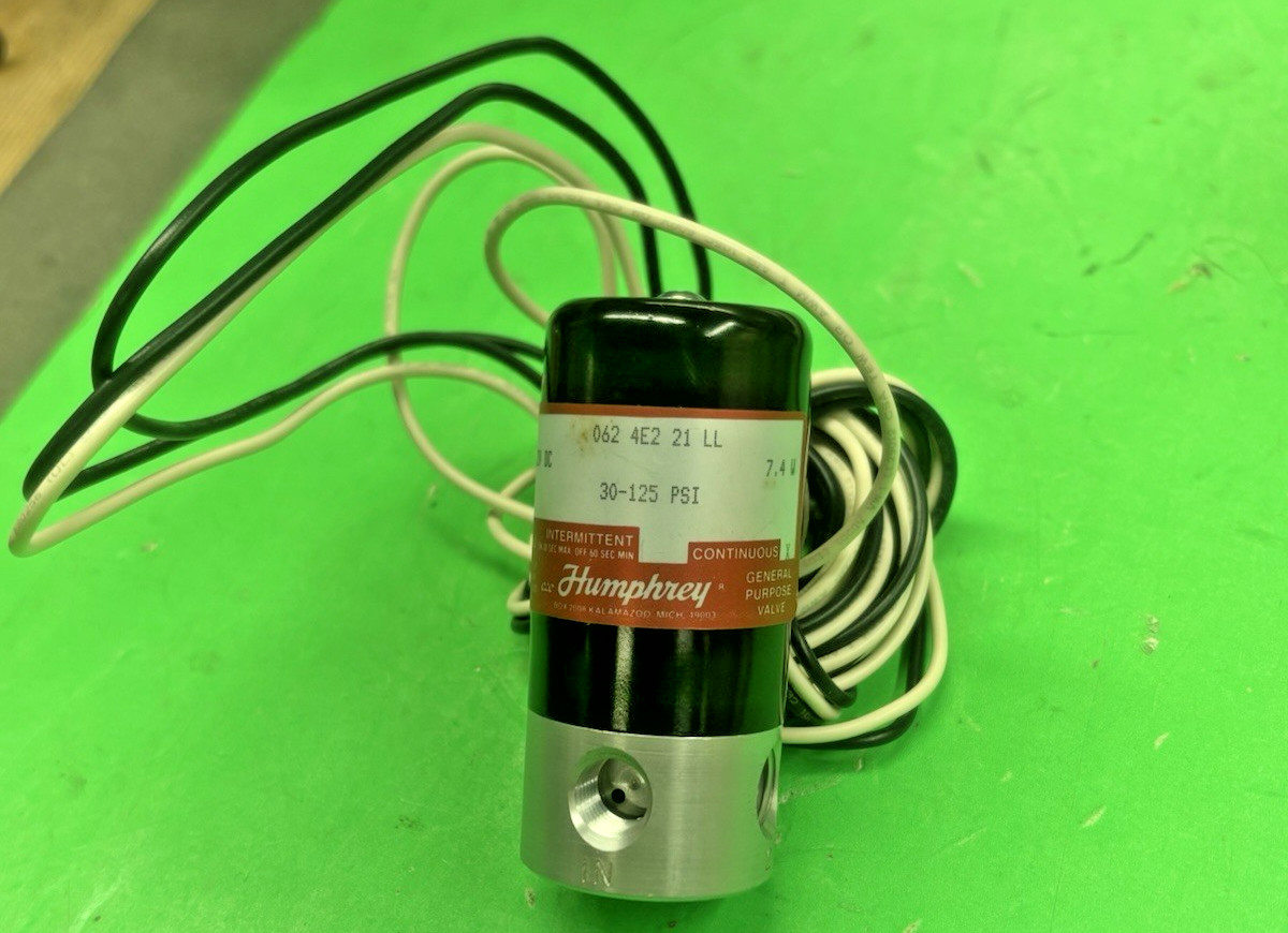 NEW HUMPHREY 062-4E2-21-LL DIRECTIONAL SOLENOID VALVE 12VDC 7.4W 30-125PSI⚡FS⚡