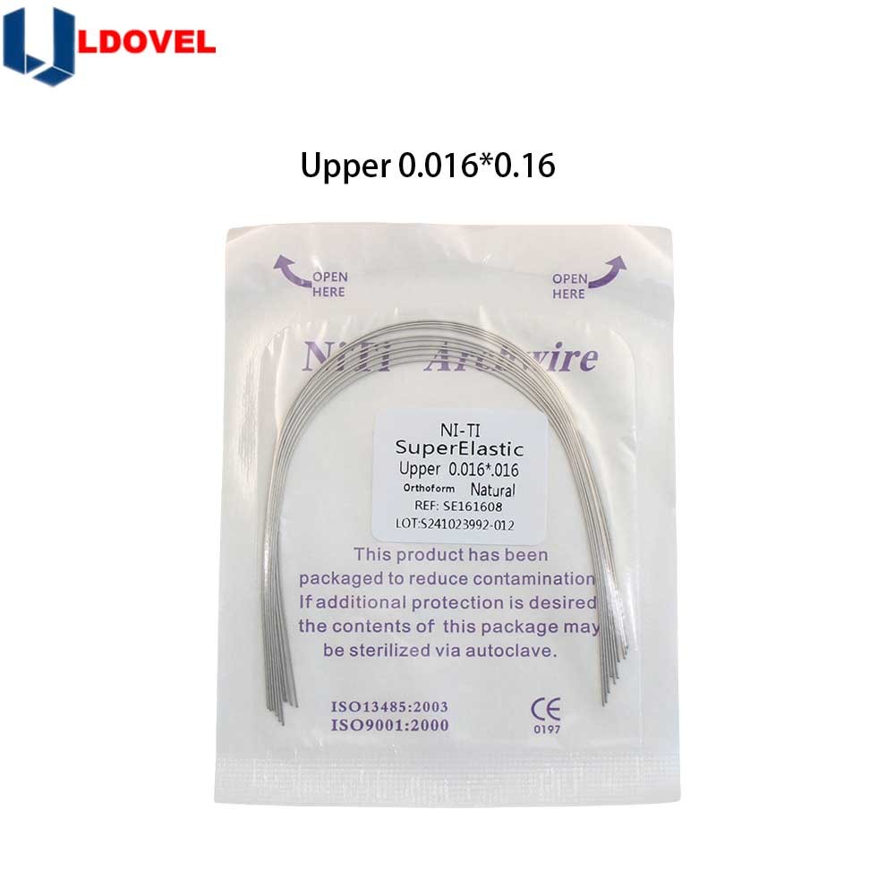 10pcs/pk Dental Ortho Elastic Niti Arch Wire Rectangular Natural Bracket Braces