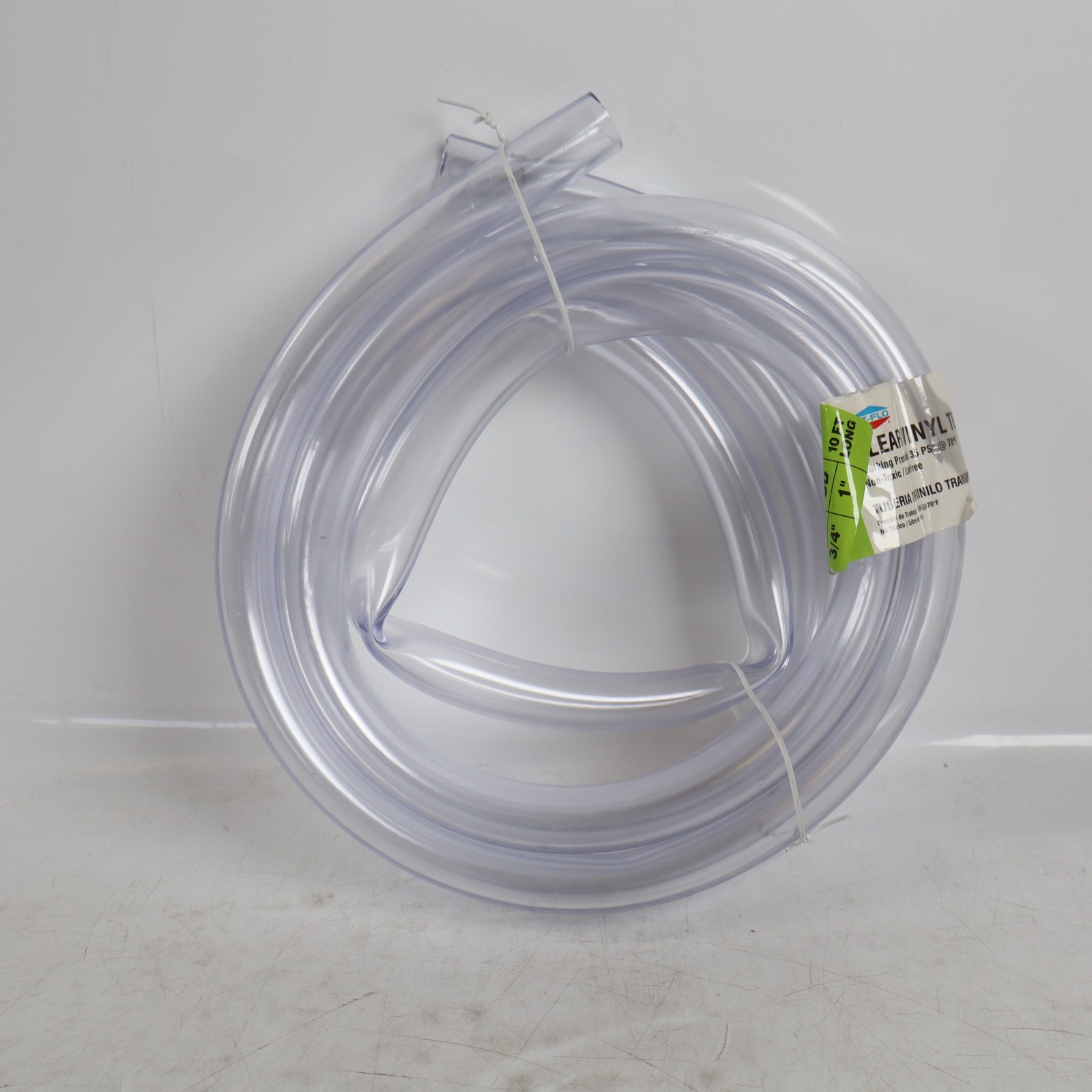 Eastman EZ-FLO 10 Ft. Clear Vinyl Tubing 3/4 In. ID x 1 In. OD 98624 (Some Bent)