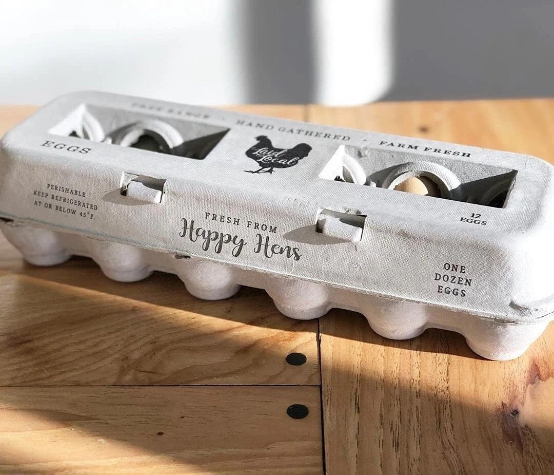 Vintage Printed Egg Cartons – 90 Carton Value Pack – Securely Holds One Dozen…
