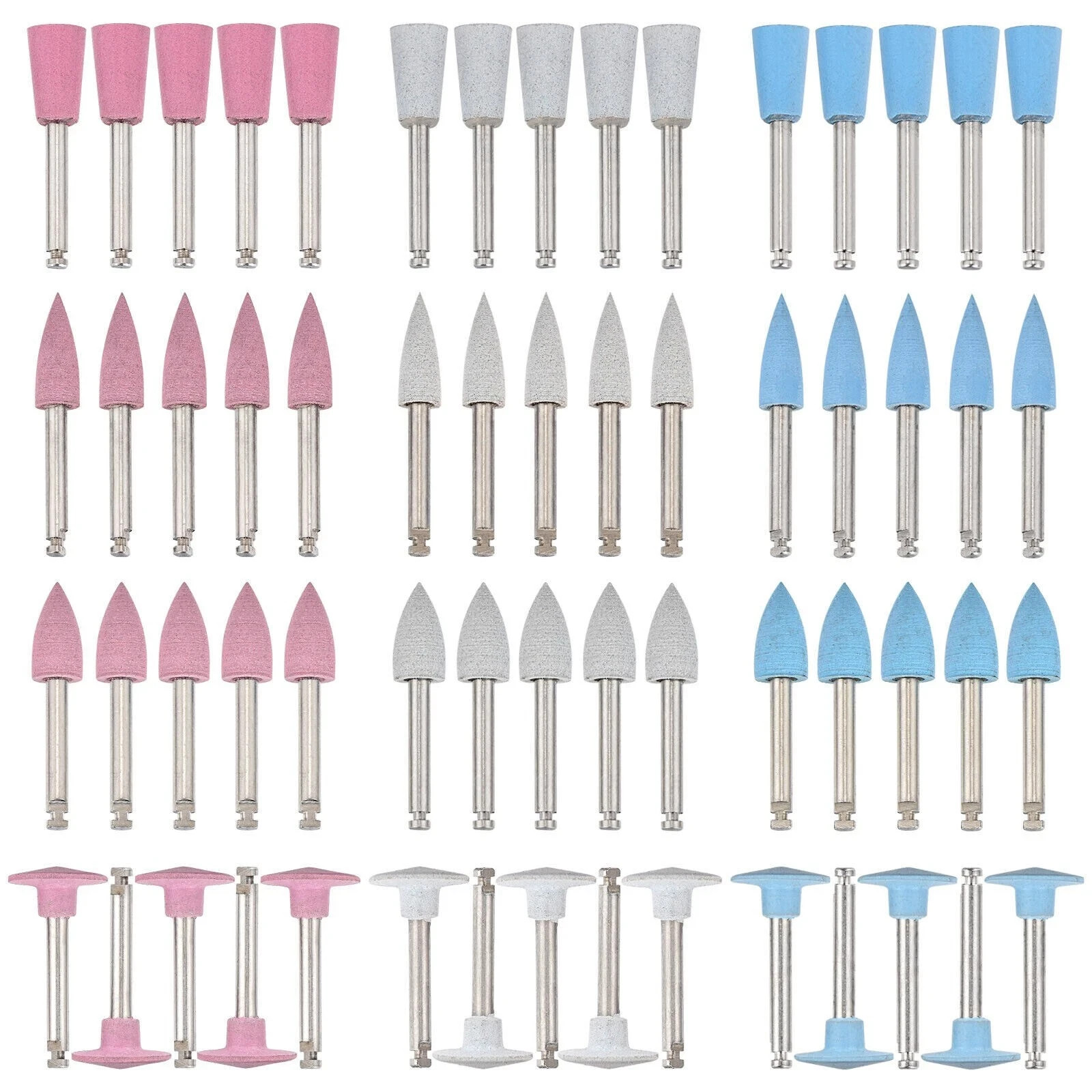 1-100 Pc Dental Low-speed Composite Polishing Grinding Silicone Rubber Point Bur