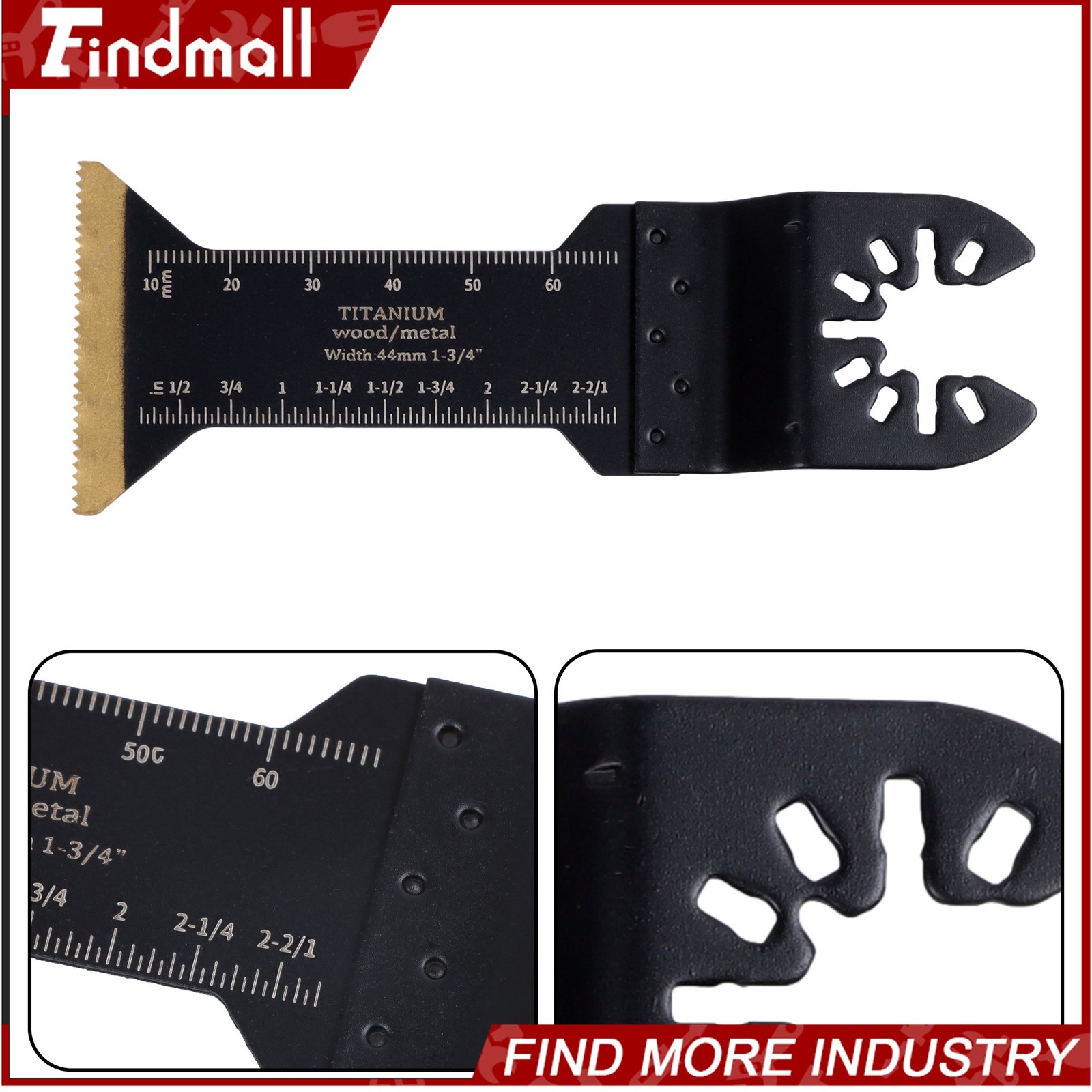 Findmall 12 Pcs Titanium Oscillating Saw Blades Extended Metal Cutting Blades