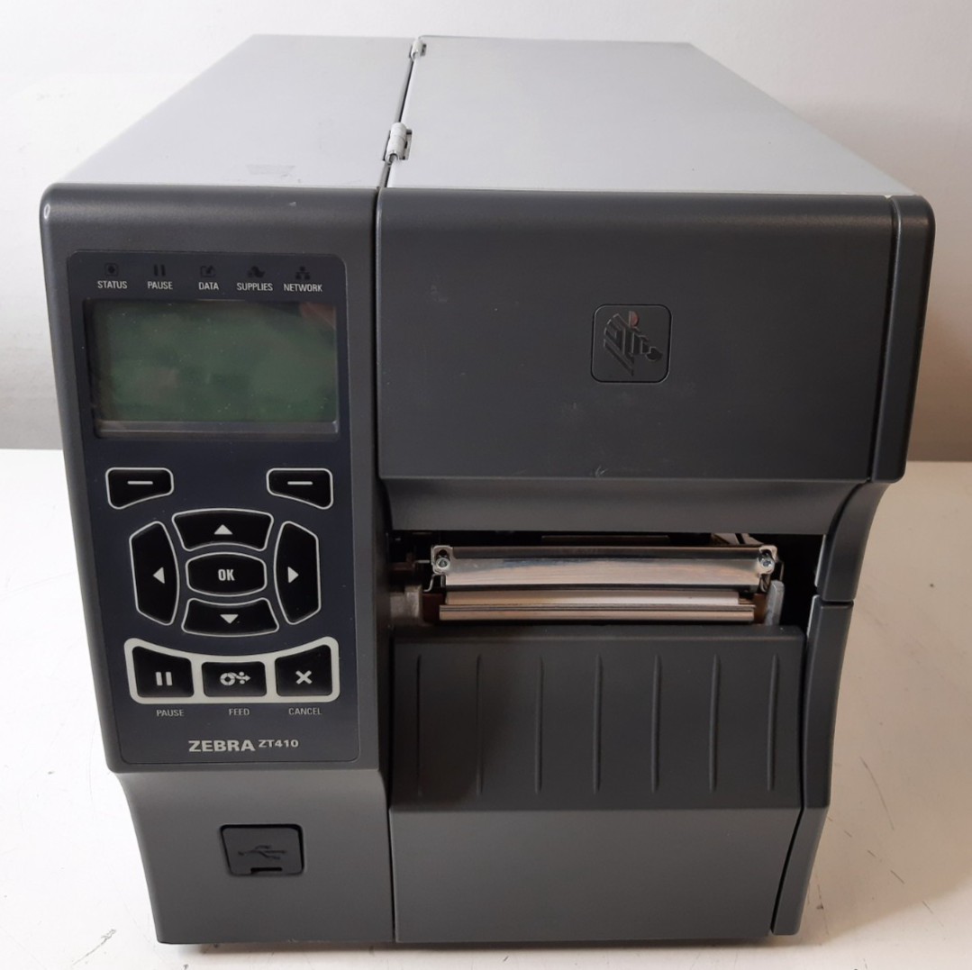 Zebra ZT410 Industrial Thermal Label Printer – USB/Serial/Network – Power Tested