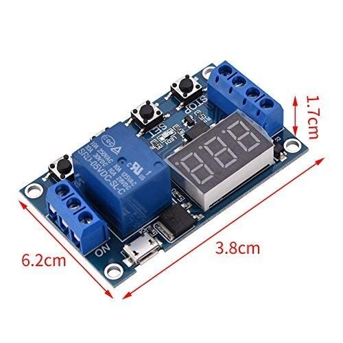 Cycle Timing One-Way Relay Module Delay Power Off Trigger Micro USB Timer