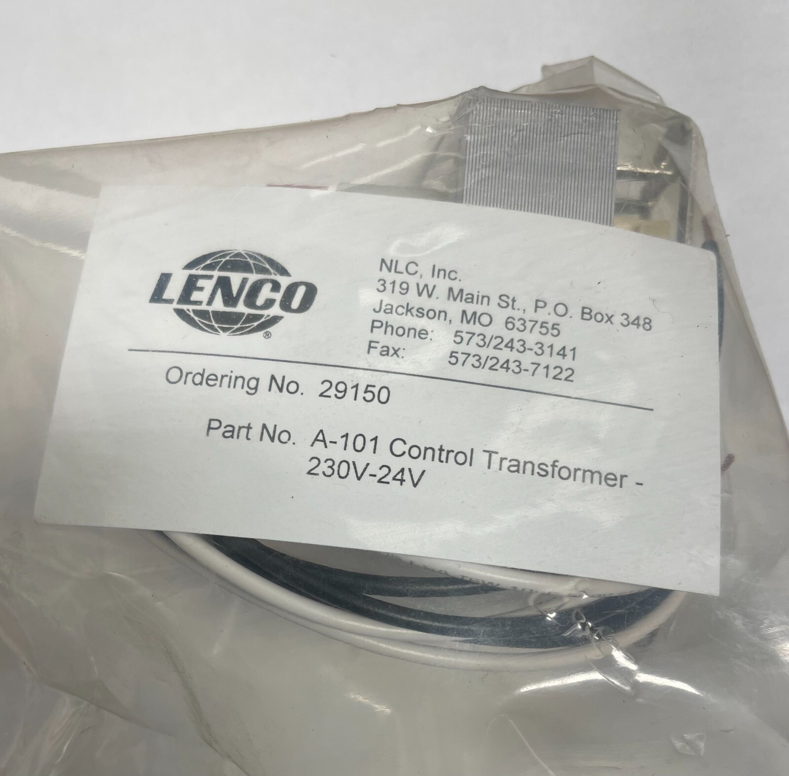 Lenco 2950 A-101 Control Trasformer 230-24V