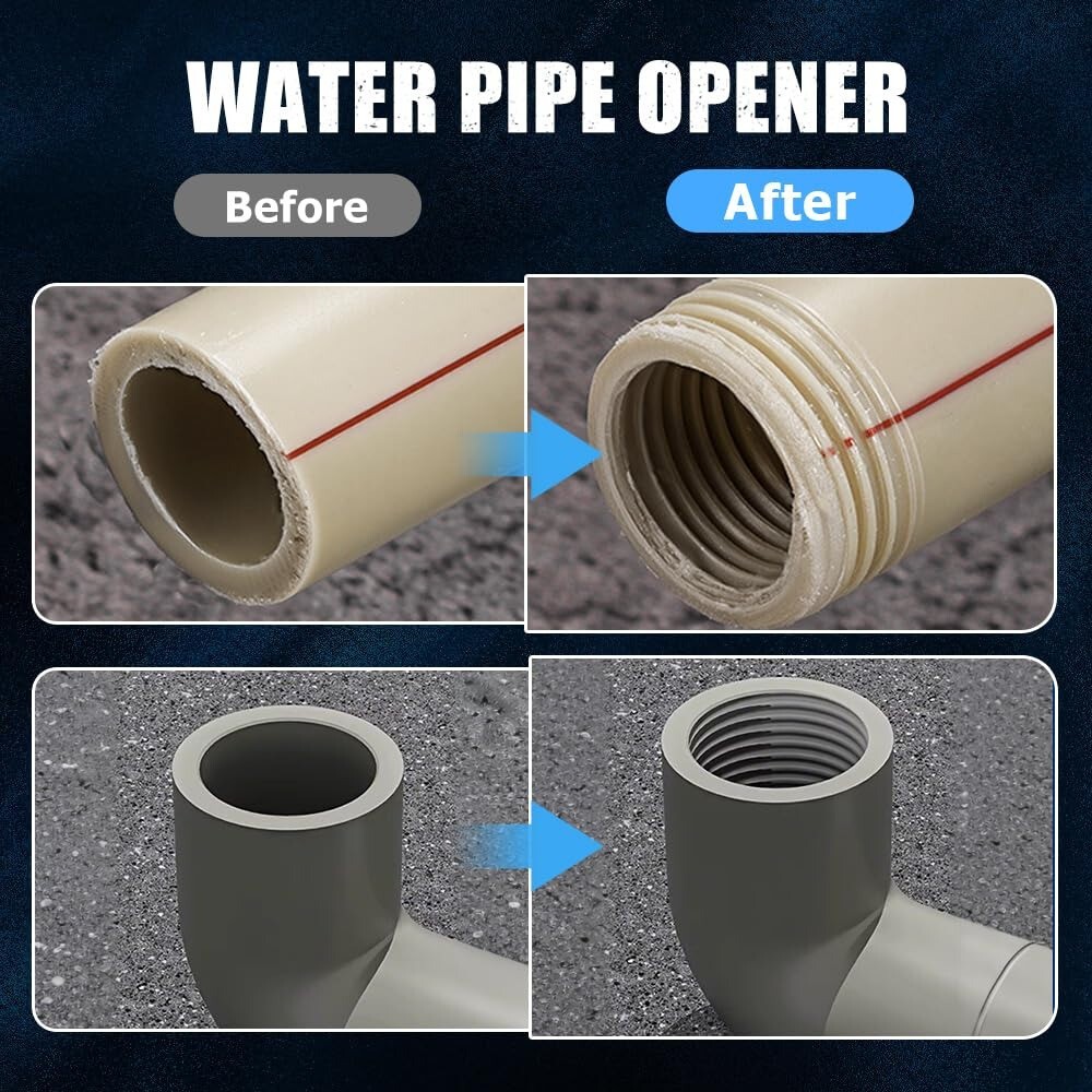 Integrated Internal & External Pipe Threading-Tool PVC Pipe Threader Cutting Kit