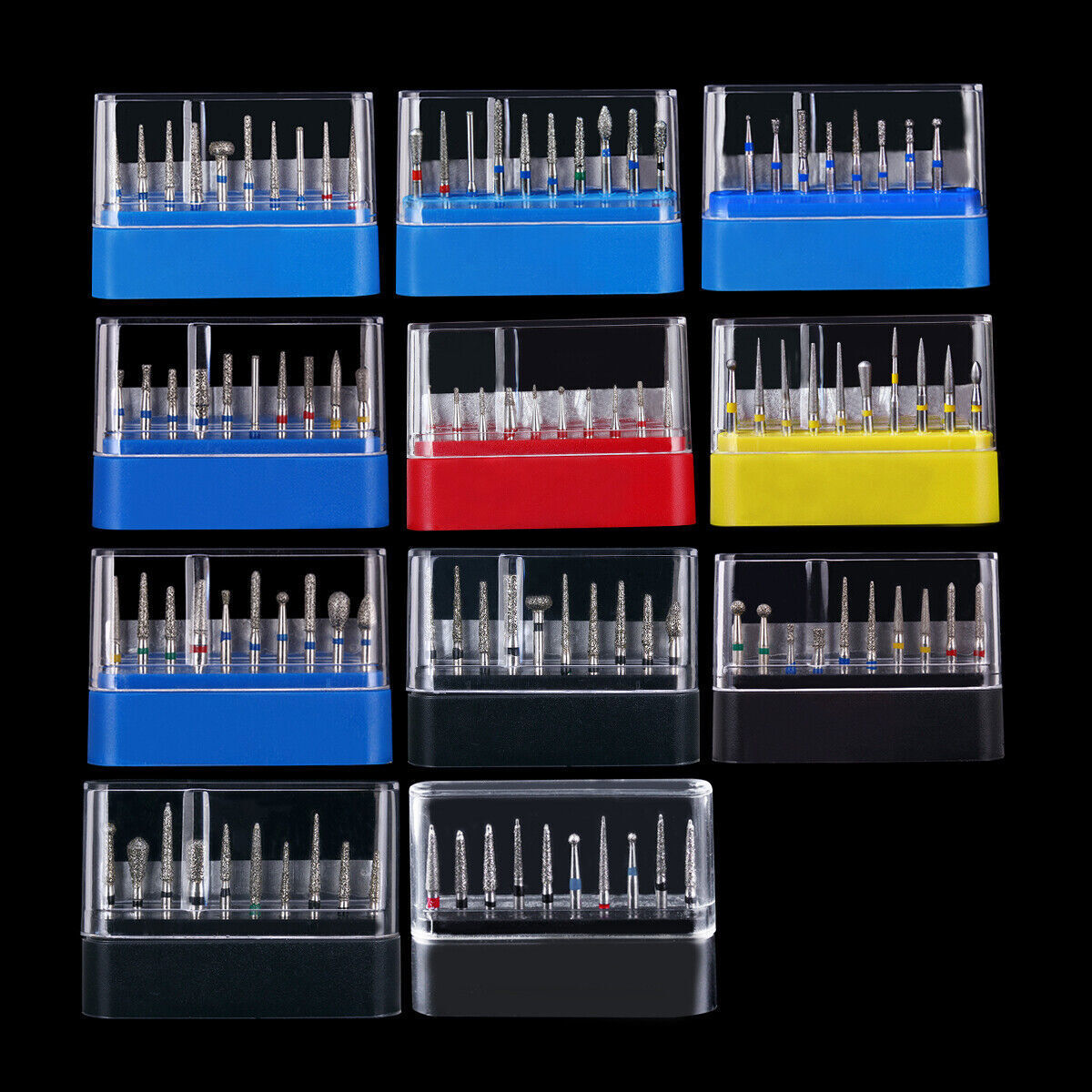 AZDENT Dental Diamond Burs Drills Kit Super Coarse FG for High Speed Handpiece