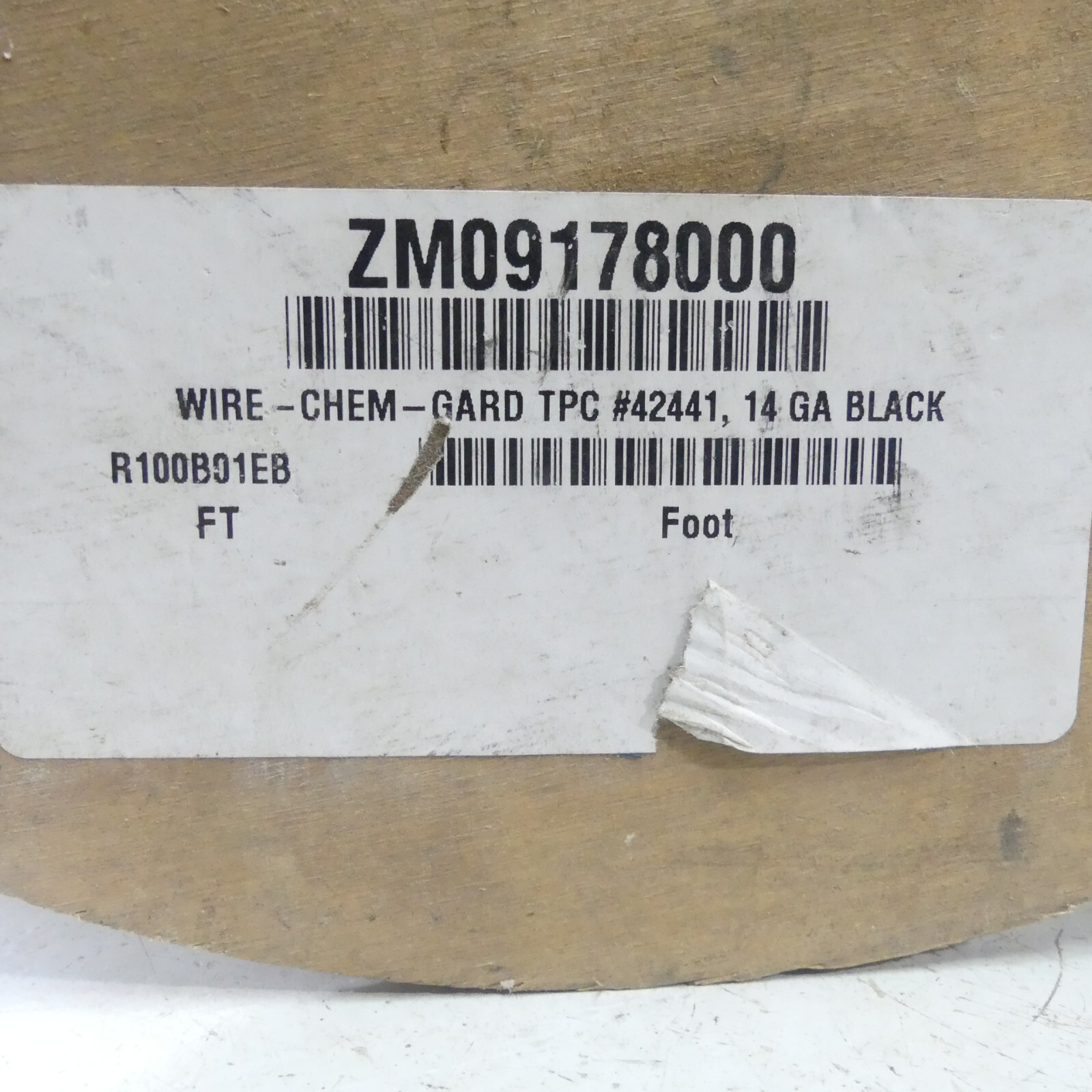 10′ TPC Black Chem Gard 14AWG Chemical Resistant High Temp 200° C 600v Cable